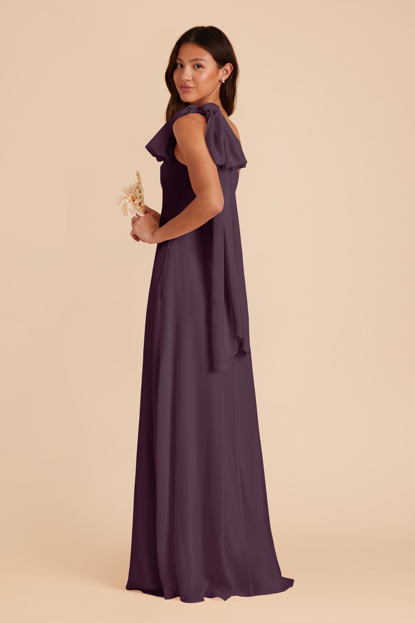 Plum Melissa Chiffon Dress by Birdy Grey