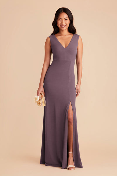 Plum Shamin Crepe Dress by Birdy Grey