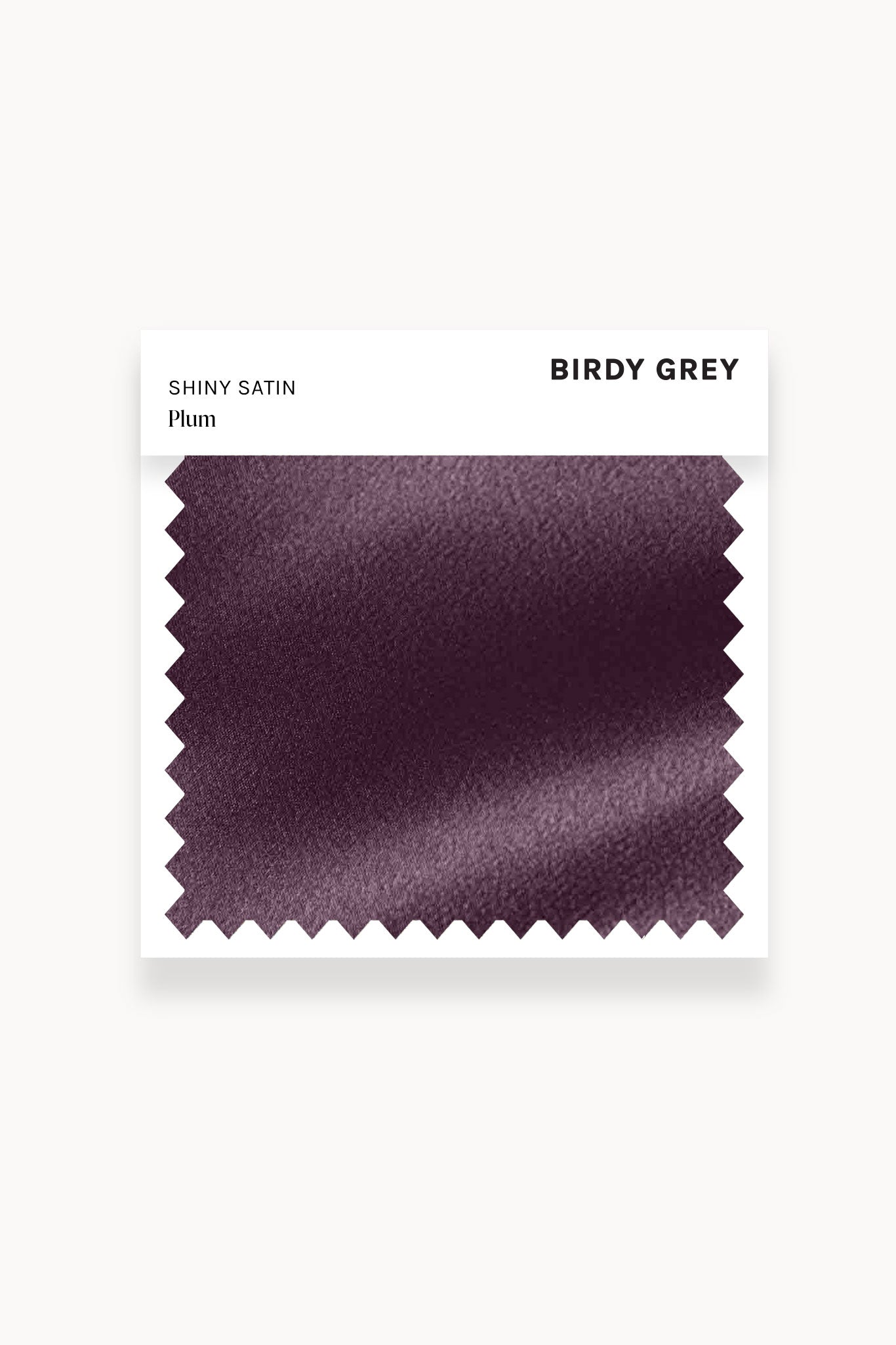 Plum Shiny Satin Swatch by Birdy Grey