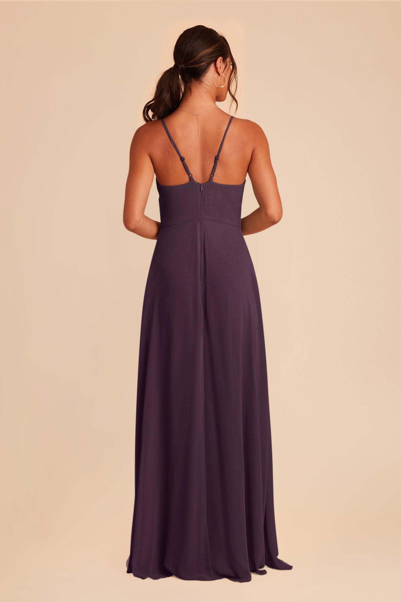 Plum Theresa Chiffon Dress by Birdy Grey