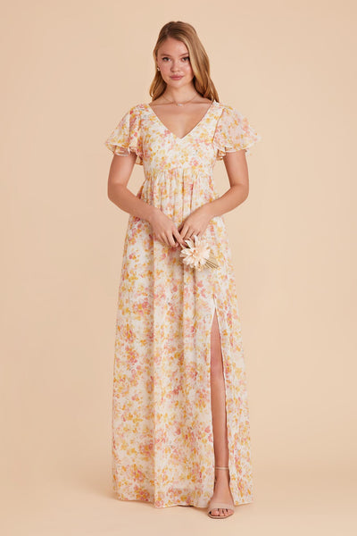 Pressed Floral Hannah Empire Dress by Birdy Grey