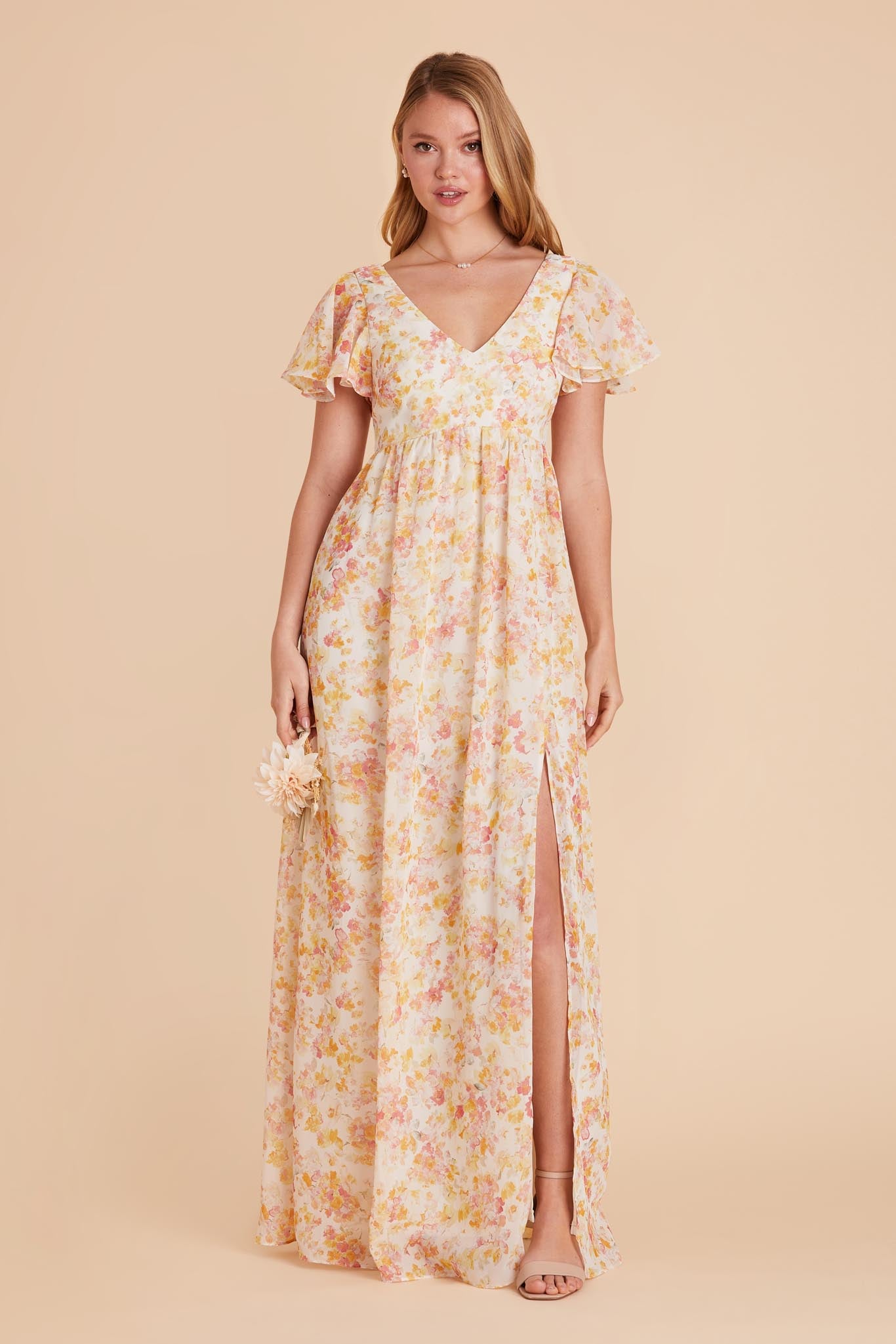 Pressed Floral Hannah Empire Dress by Birdy Grey