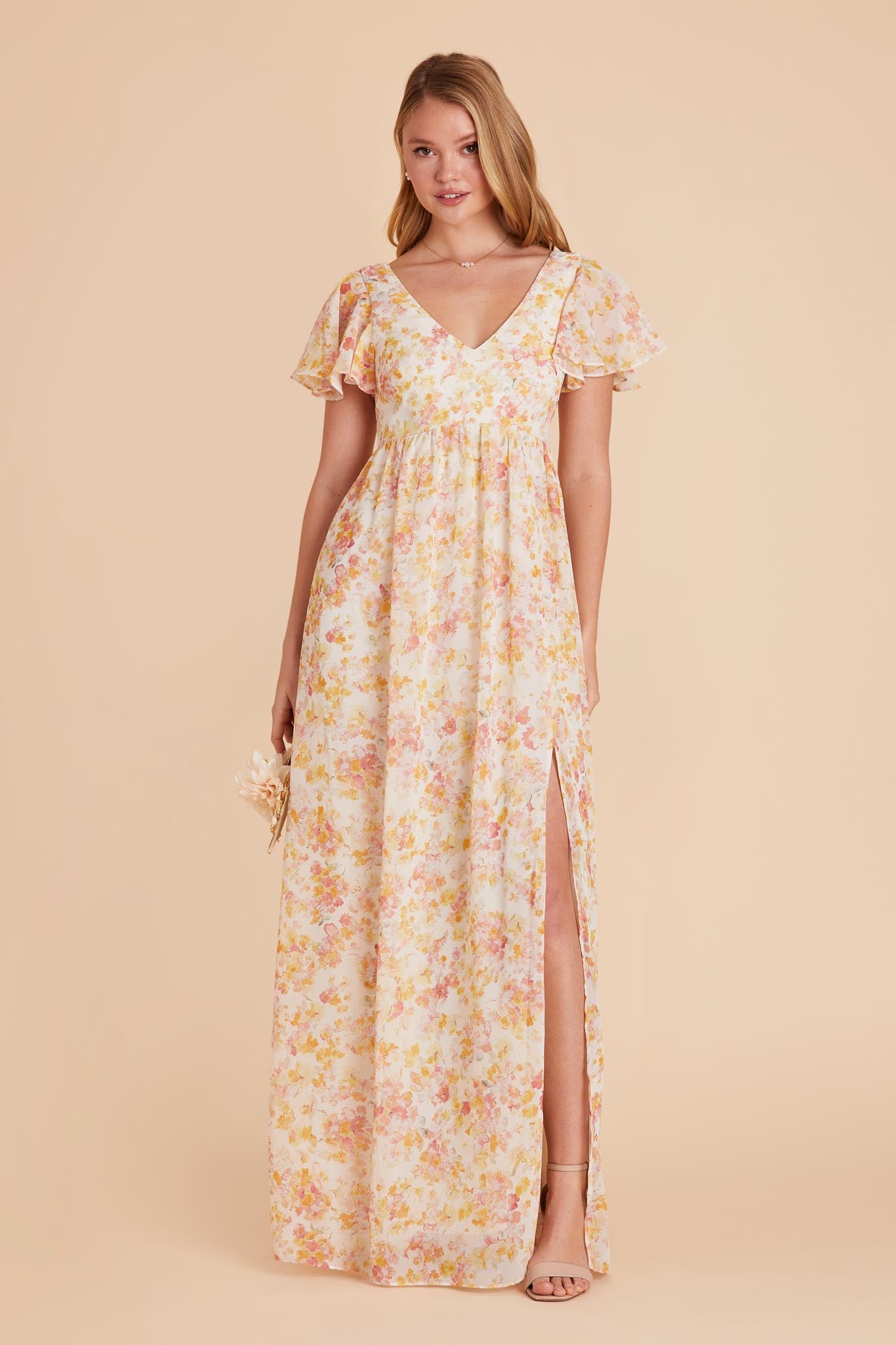 Pressed Floral Hannah Empire Dress by Birdy Grey