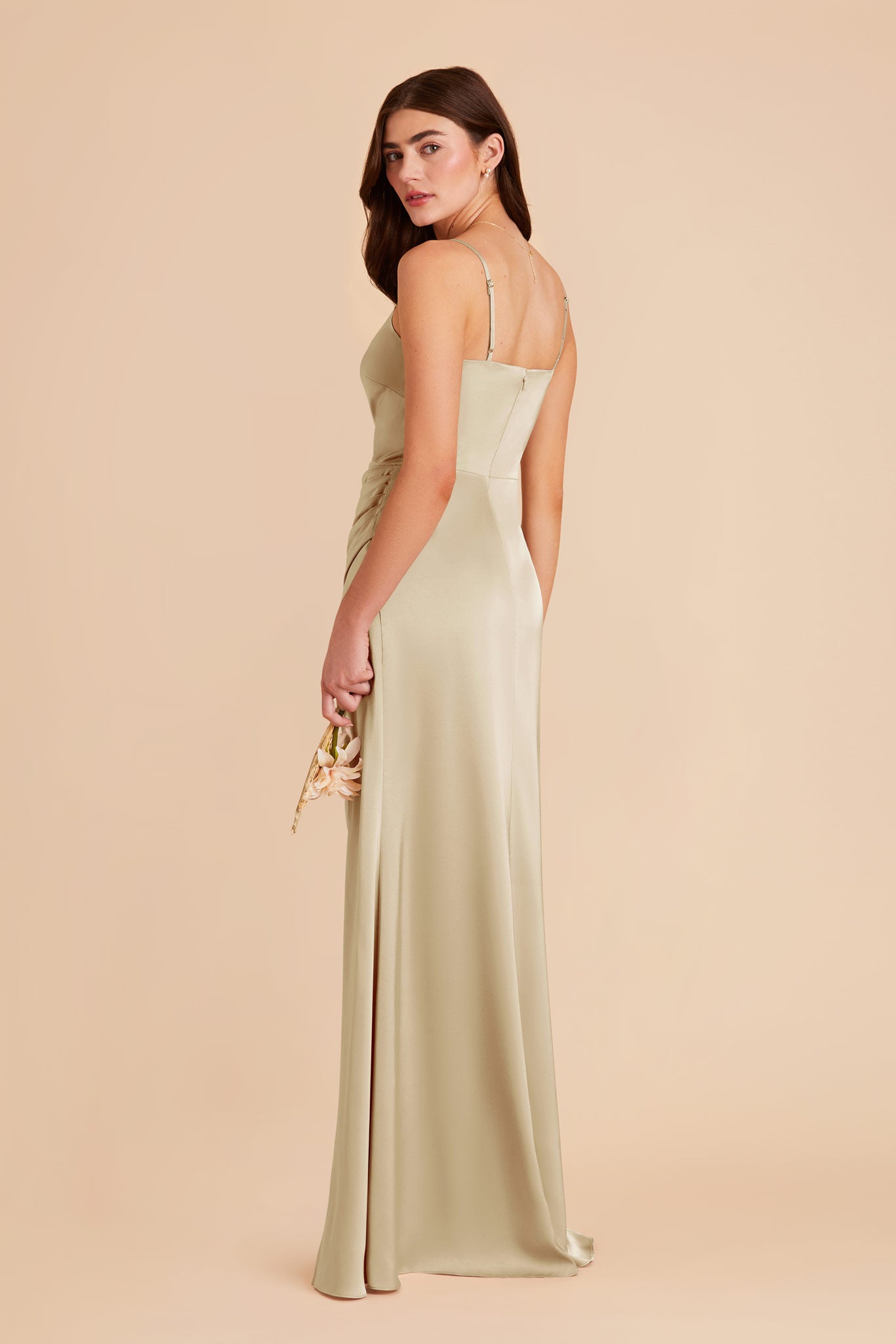 Prosecco Jennifer Matte Satin Dress by Birdy Grey