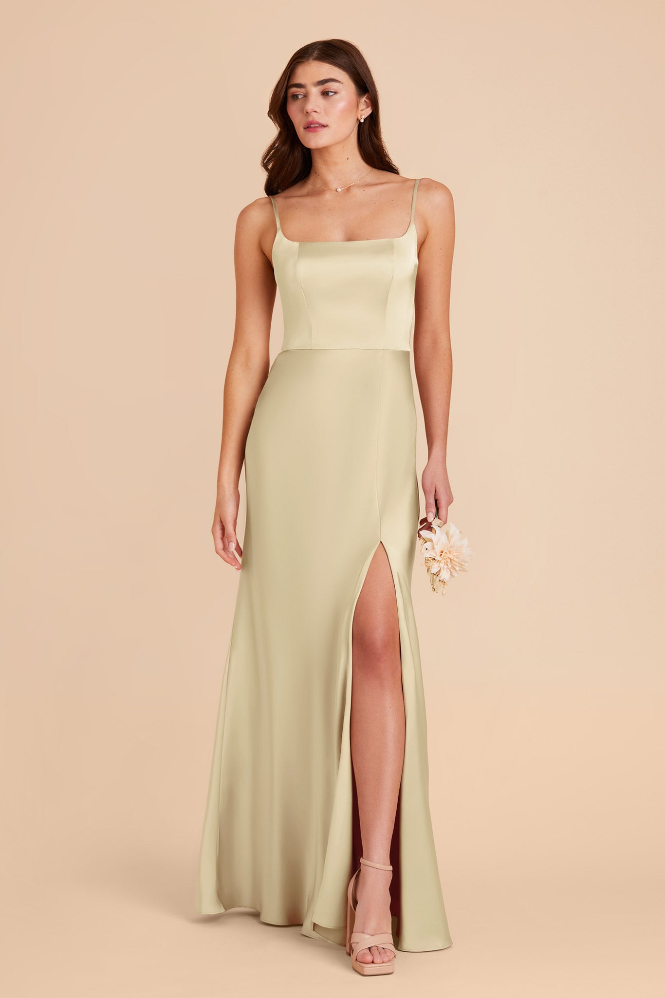 Prosecco Mai Matte Satin Dress by Birdy Grey