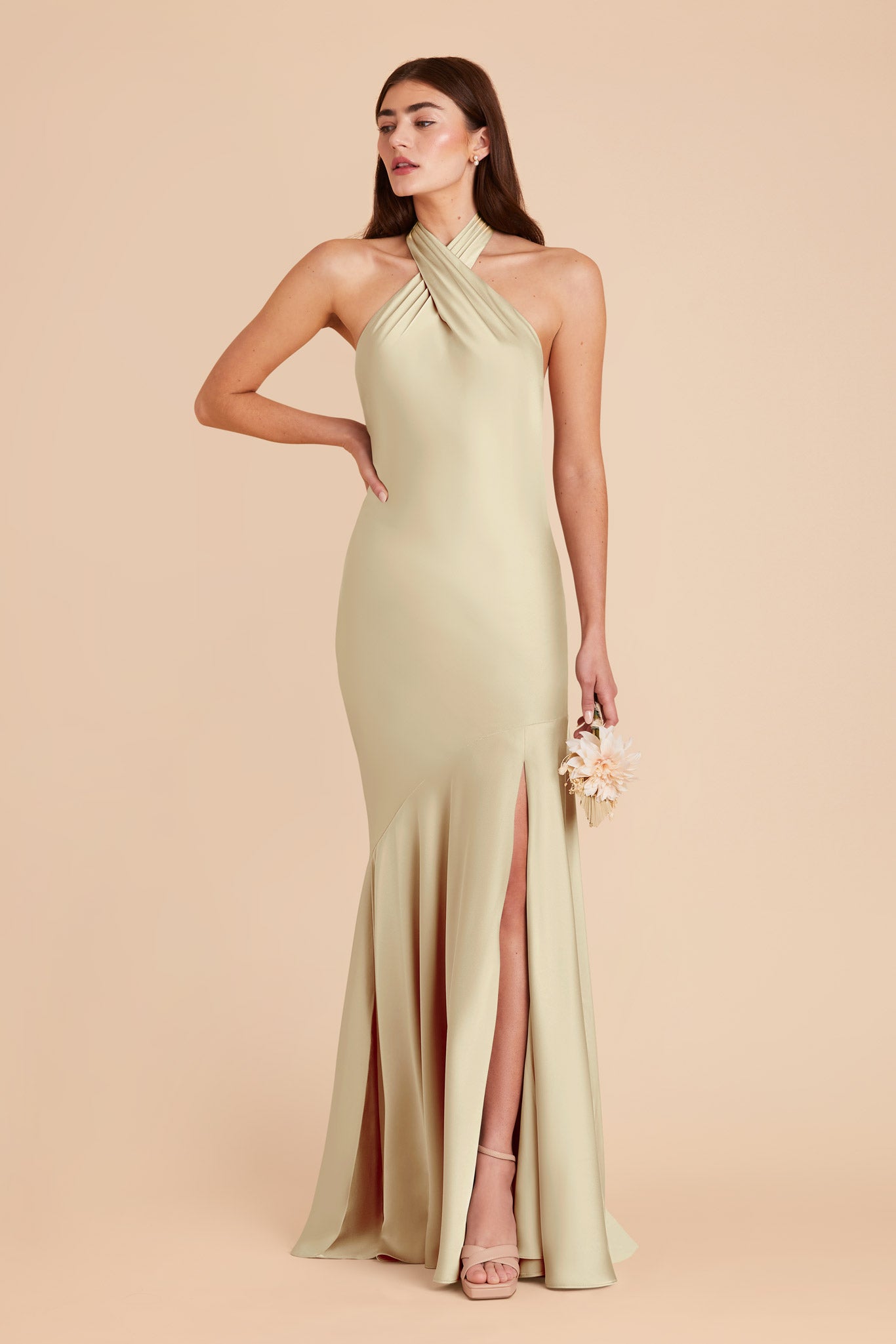 Prosecco Stephanie Matte Satin Dress by Birdy Grey