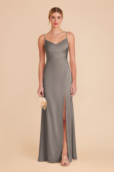 Quartz Catherine Matte Satin Dress by Birdy Grey