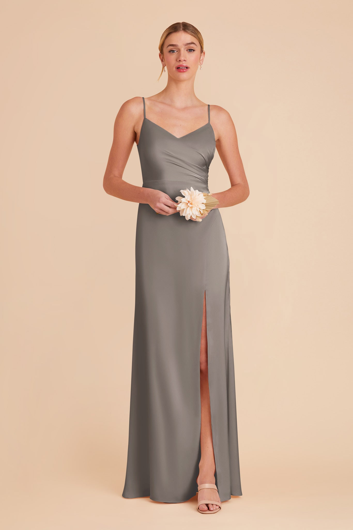 Quartz Catherine Matte Satin Dress by Birdy Grey