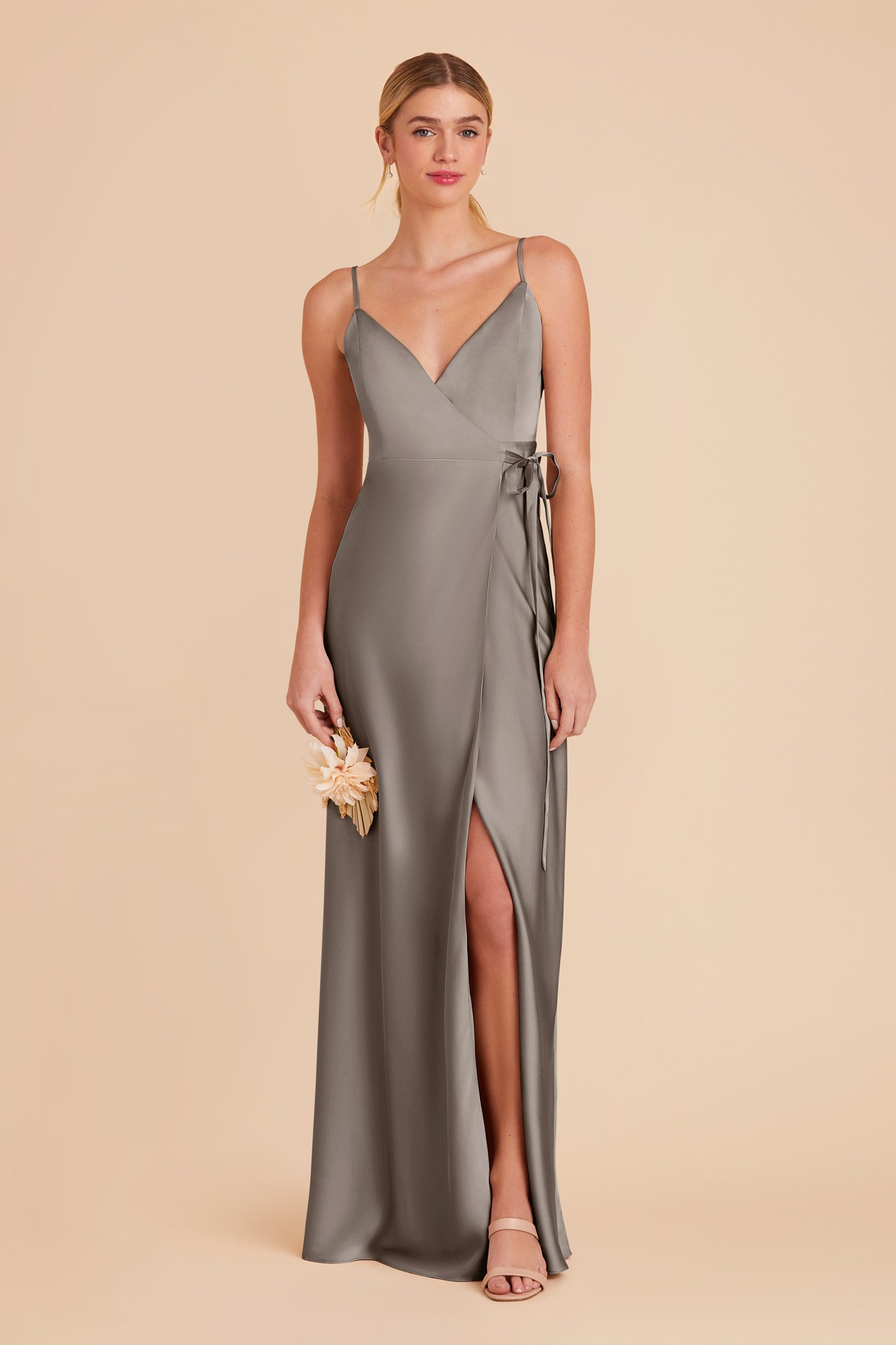 Quartz Cindy Matte Satin Dress by Birdy Grey