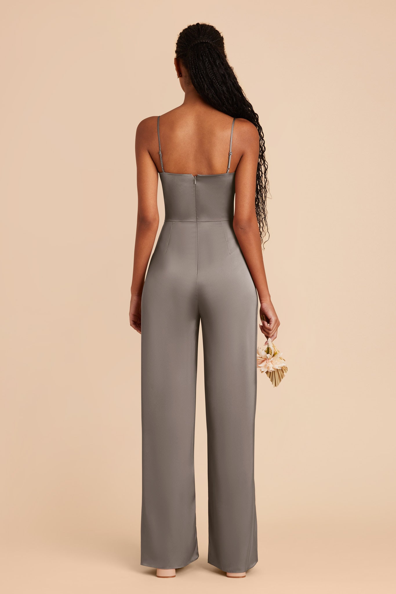 Quartz Donna Matte Satin Bridesmaid Jumpsuit by Birdy Grey