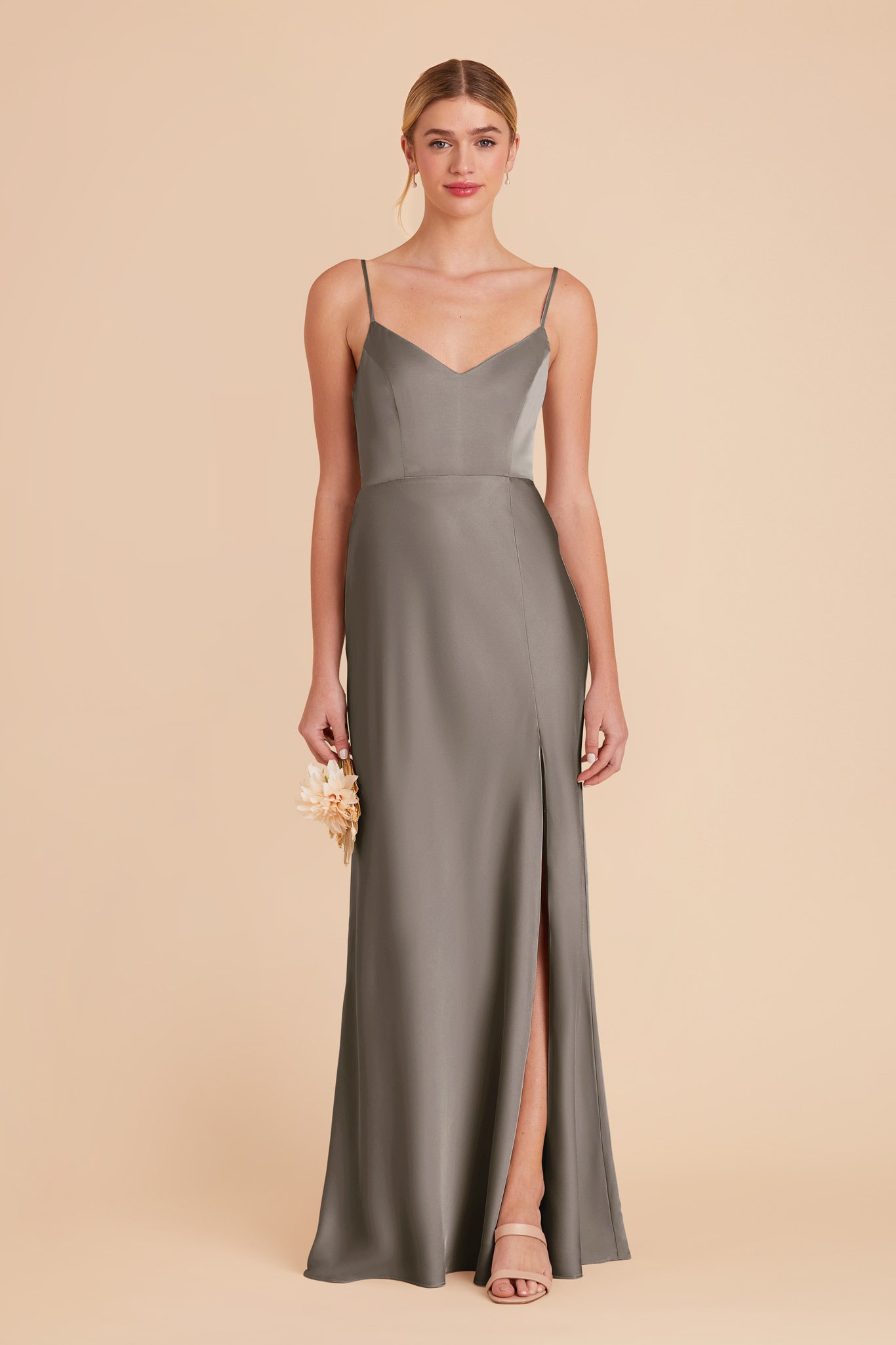 Quartz Jay Matte Satin Dress by Birdy Grey