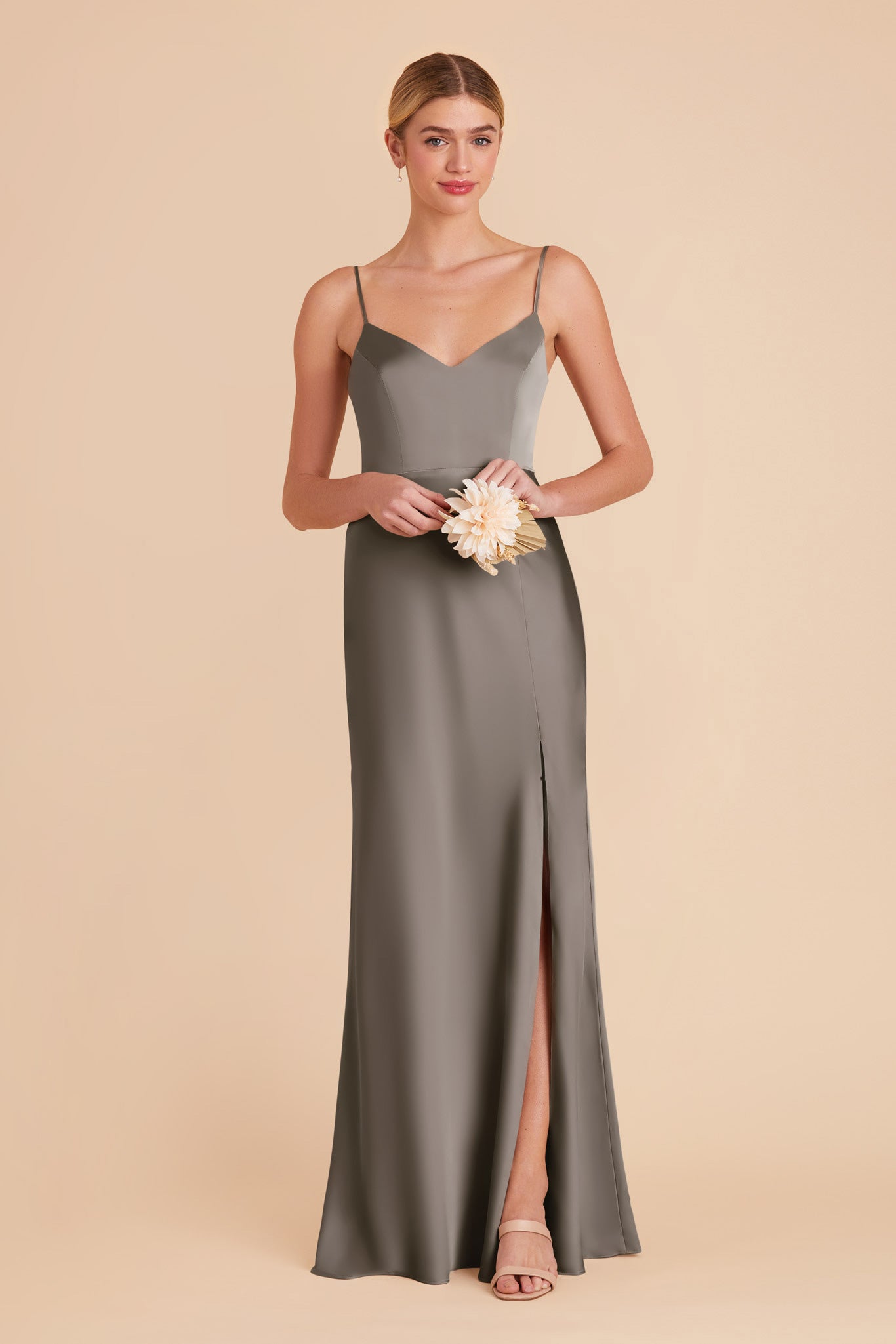 Quartz Jay Matte Satin Dress by Birdy Grey