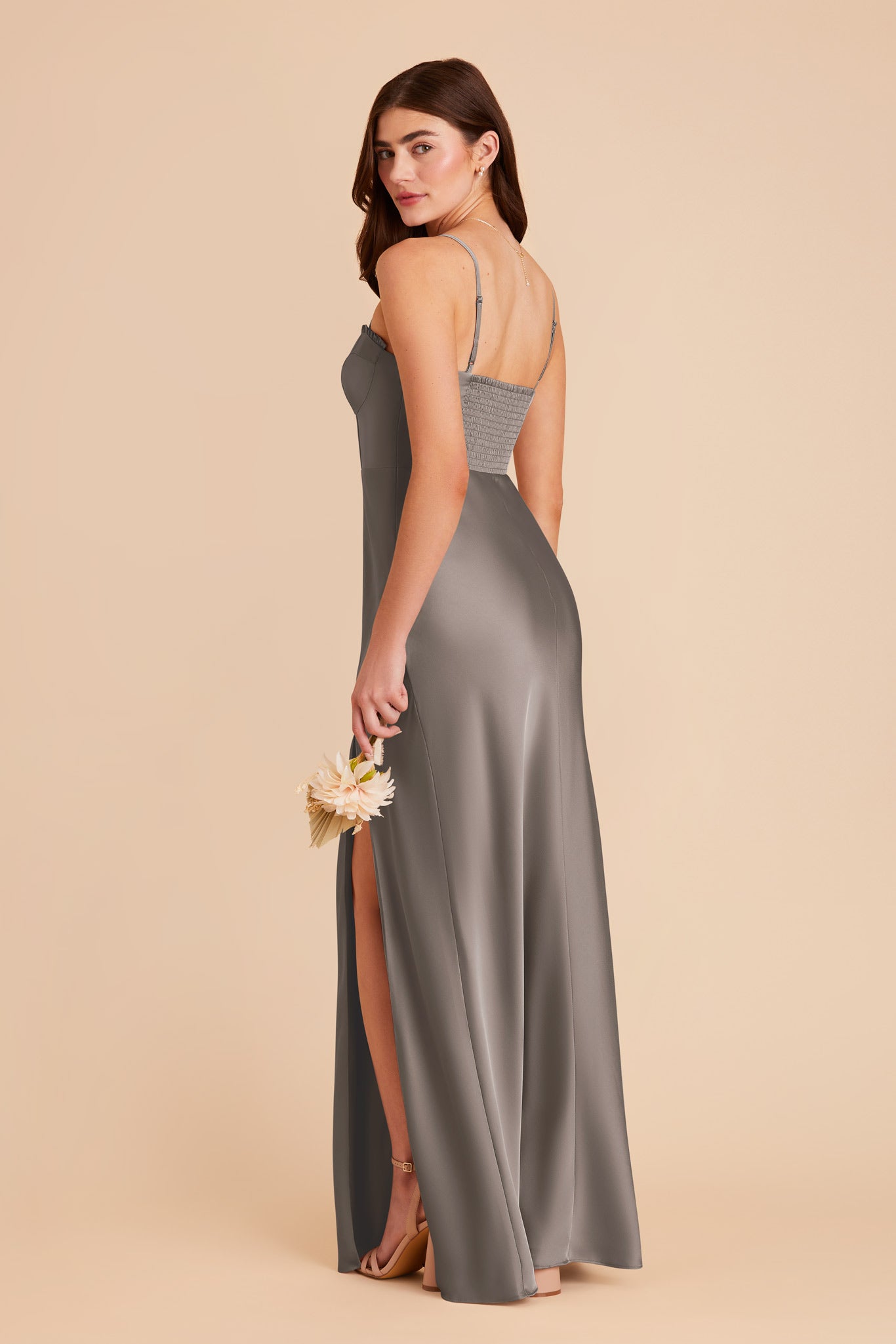 Quartz Jessica Matte Satin Dress by Birdy Grey