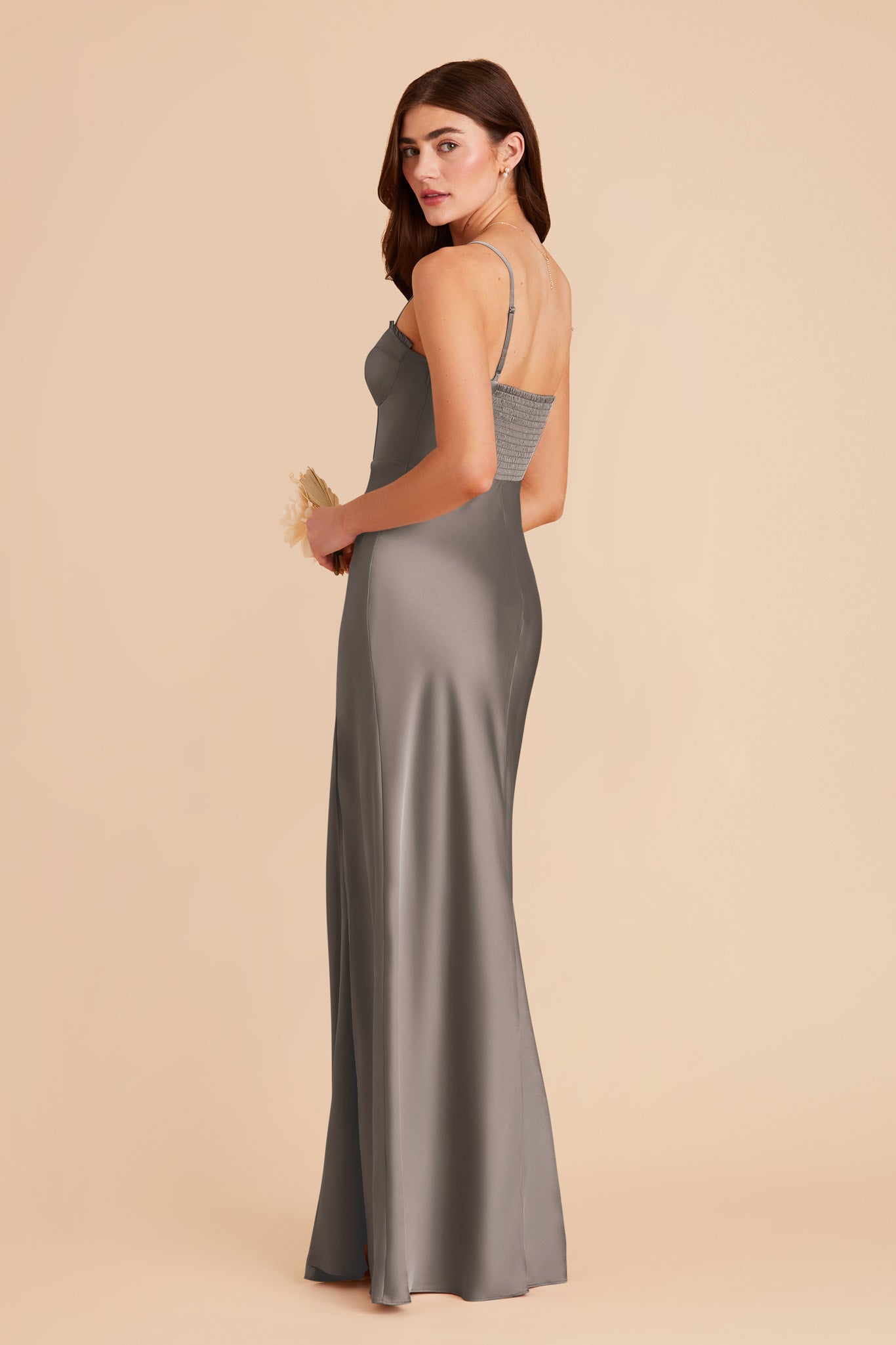 Quartz Jessica Matte Satin Dress by Birdy Grey