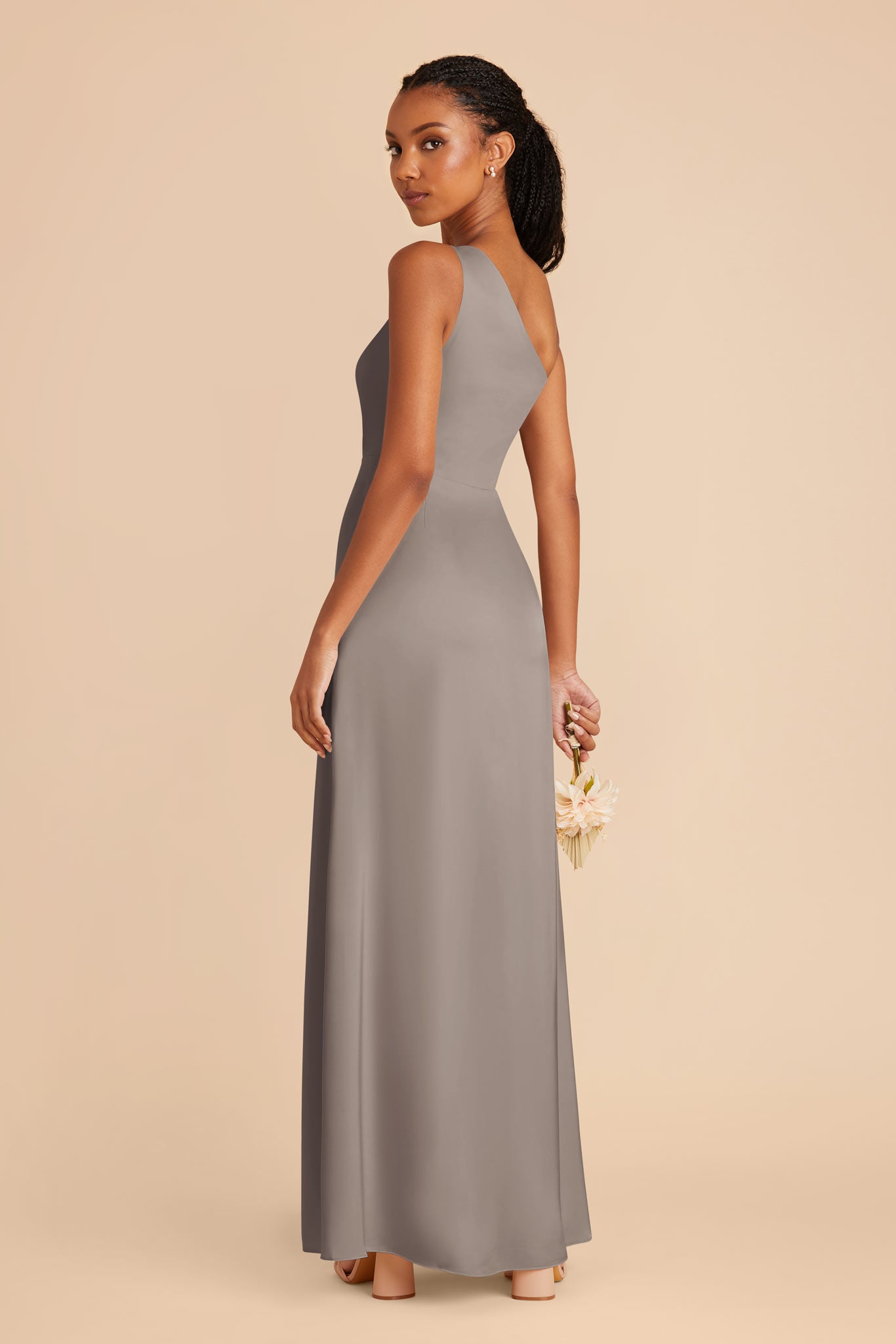 Quartz Kira Matte Satin Dress by Birdy Grey