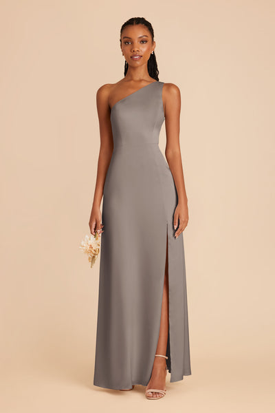 Quartz Kira Matte Satin Dress by Birdy Grey