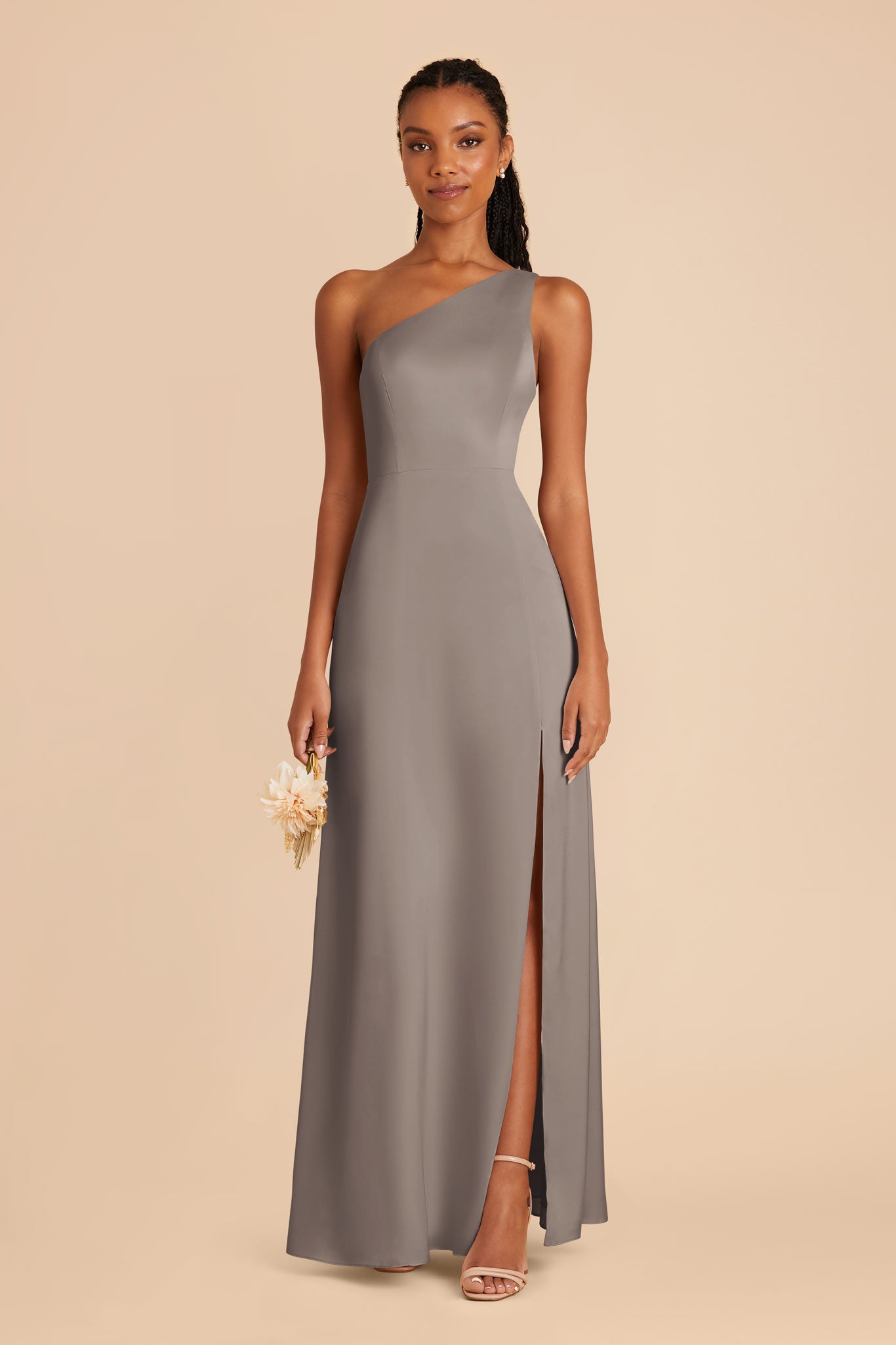 Quartz Kira Matte Satin Dress by Birdy Grey