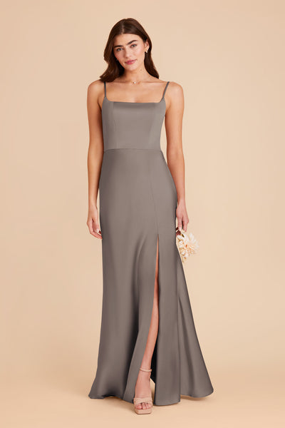 Quartz Mai Matte Satin Dress by Birdy Grey