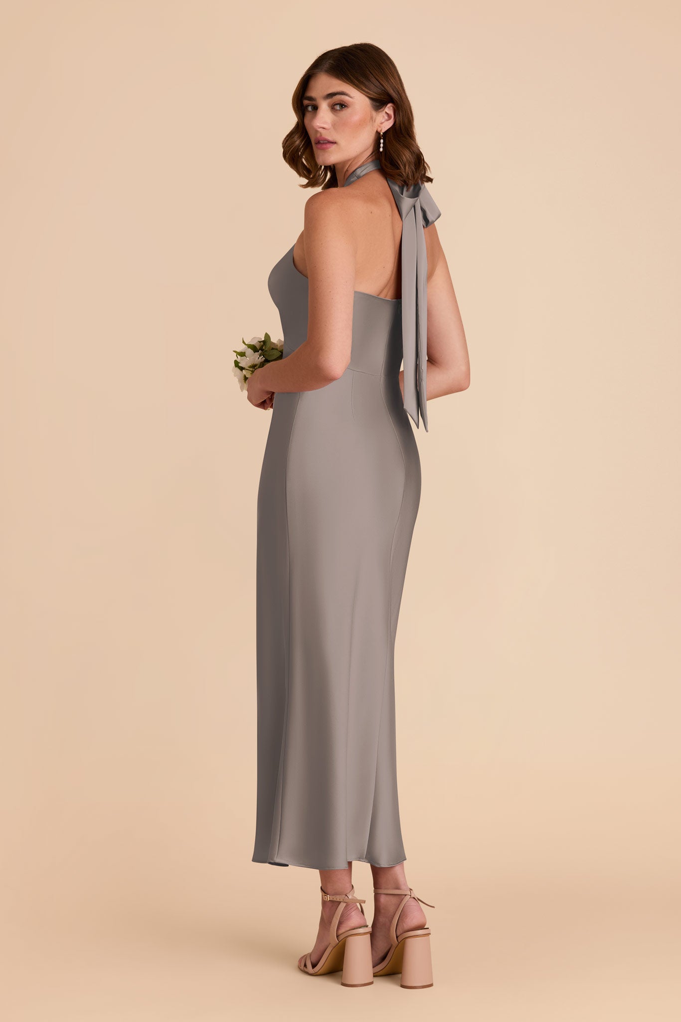 Quartz Monique Matte Satin Dress by Birdy Grey