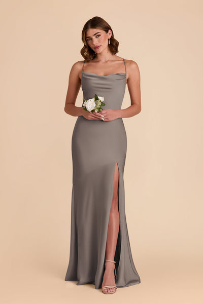 Quartz Olivia Matte Satin Dress by Birdy Grey