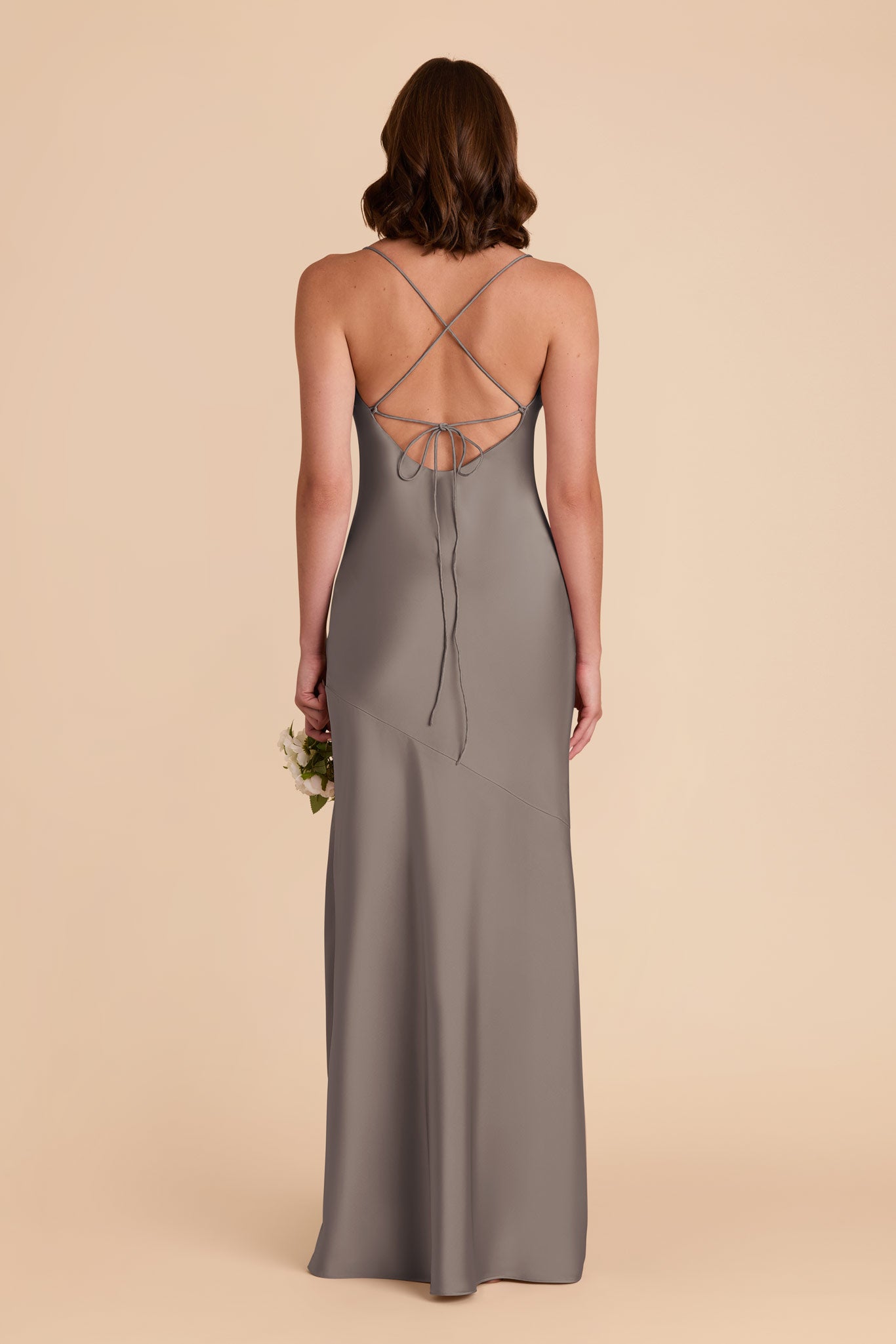 Quartz Olivia Matte Satin Dress by Birdy Grey