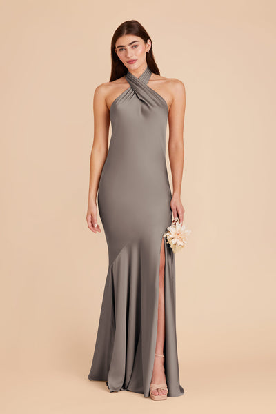 Quartz Stephanie Matte Satin Dress by Birdy Grey