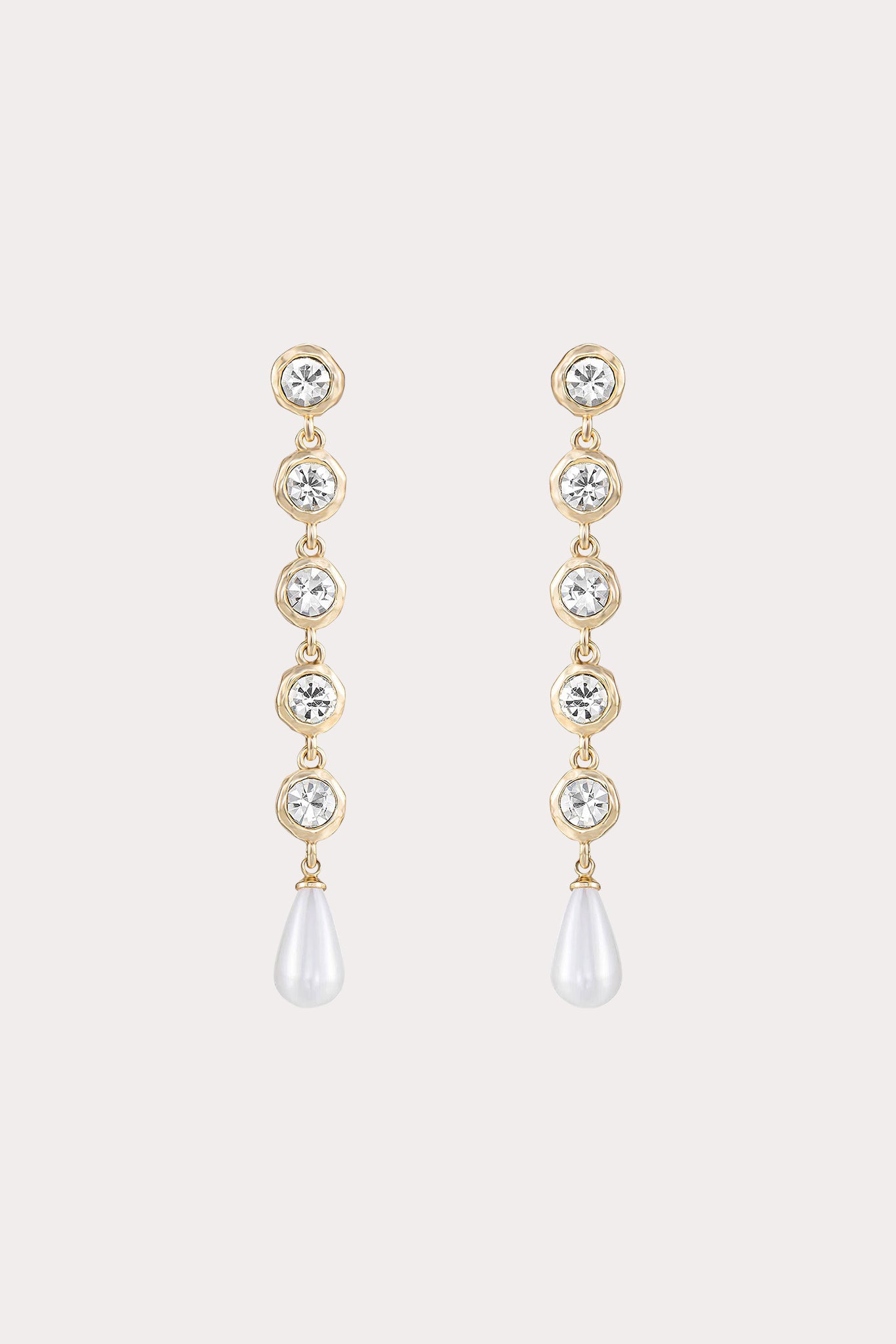 Clear Crystal Ravello Crystal and Pearl Dangle Earring by Birdy Grey