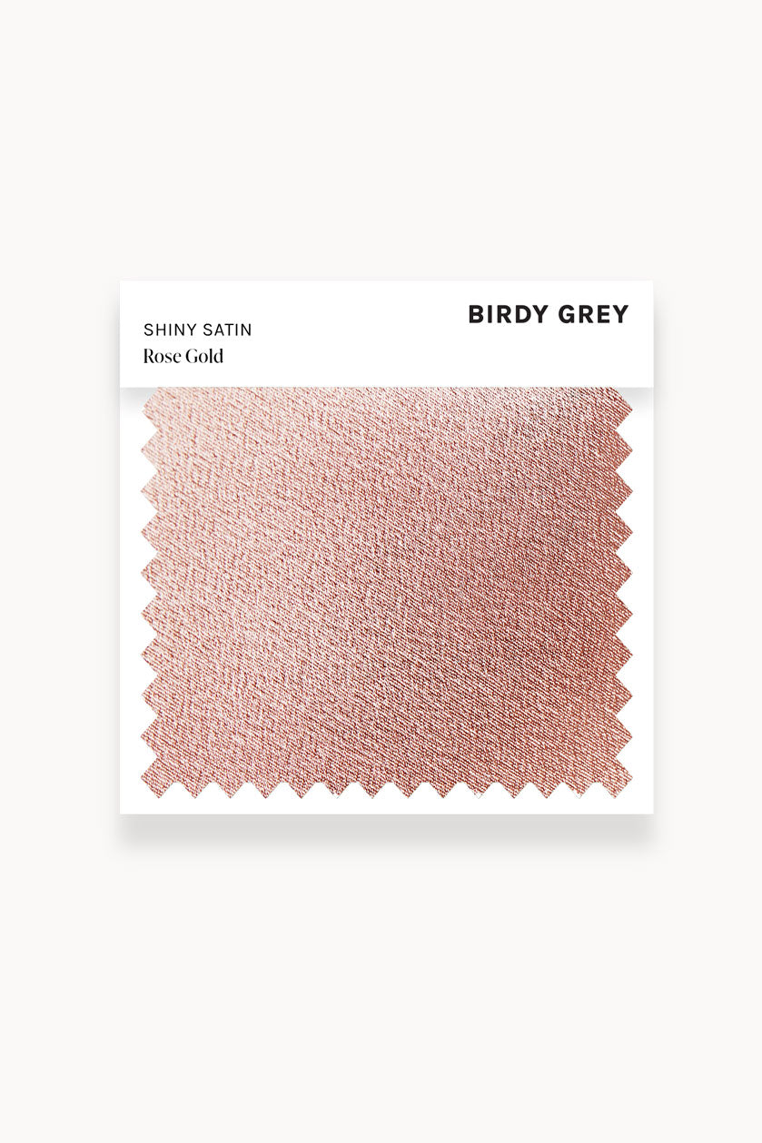 Rose Gold Shiny Satin Swatch by Birdy Grey