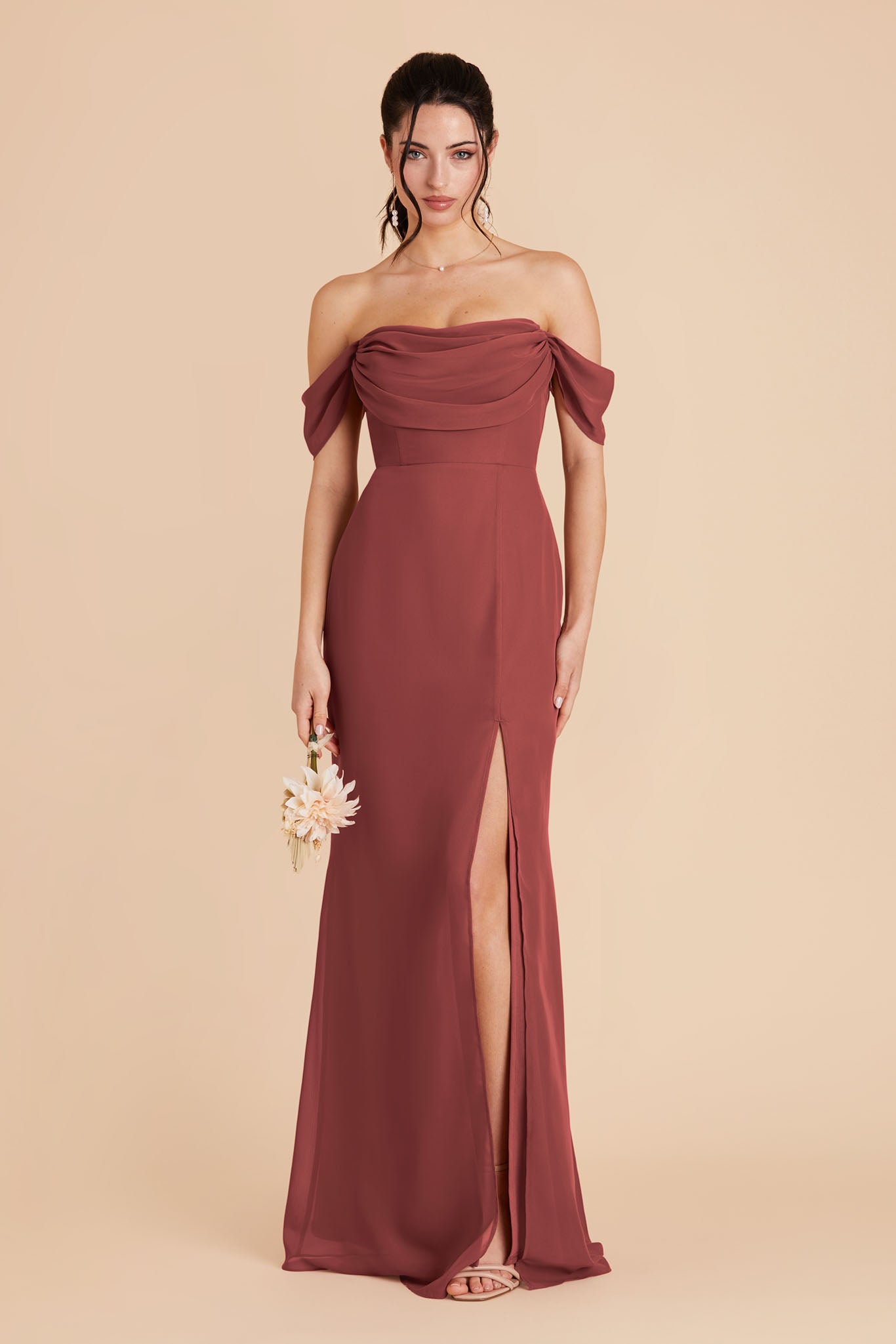 Mira convertible strapless chiffon cheap gown