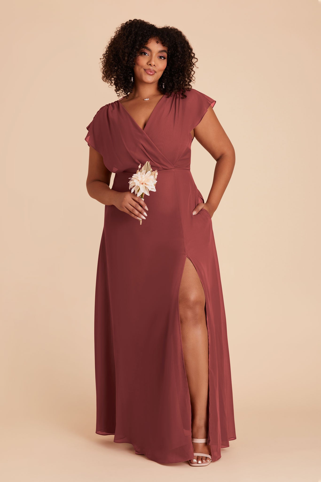 Brown Chiffon Bridesmaid Dresses