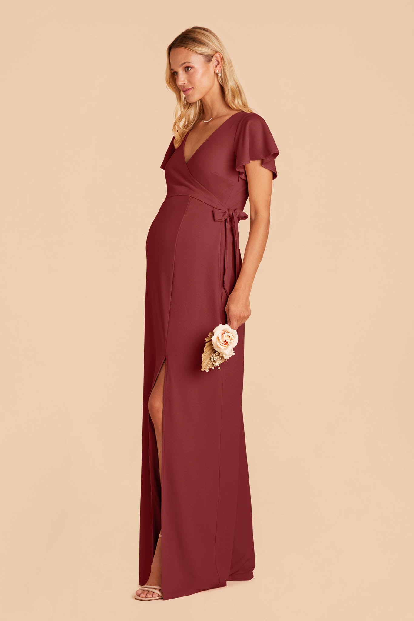 Rosewood Bridesmaid Dress Crepe Size Xs Birdy Grey Yolanda
