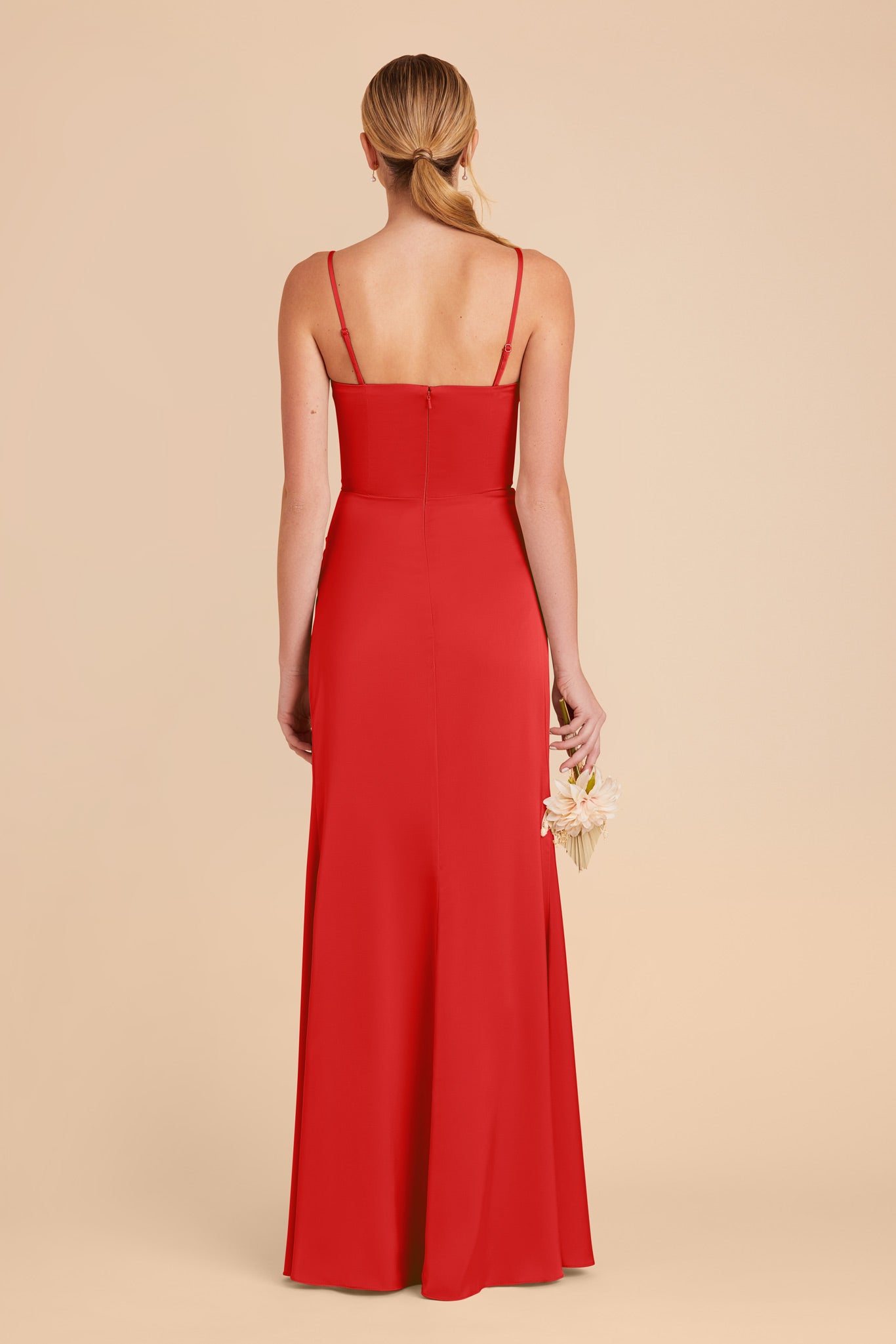 Ruby Red Anne Matte Satin Dress by Birdy Grey