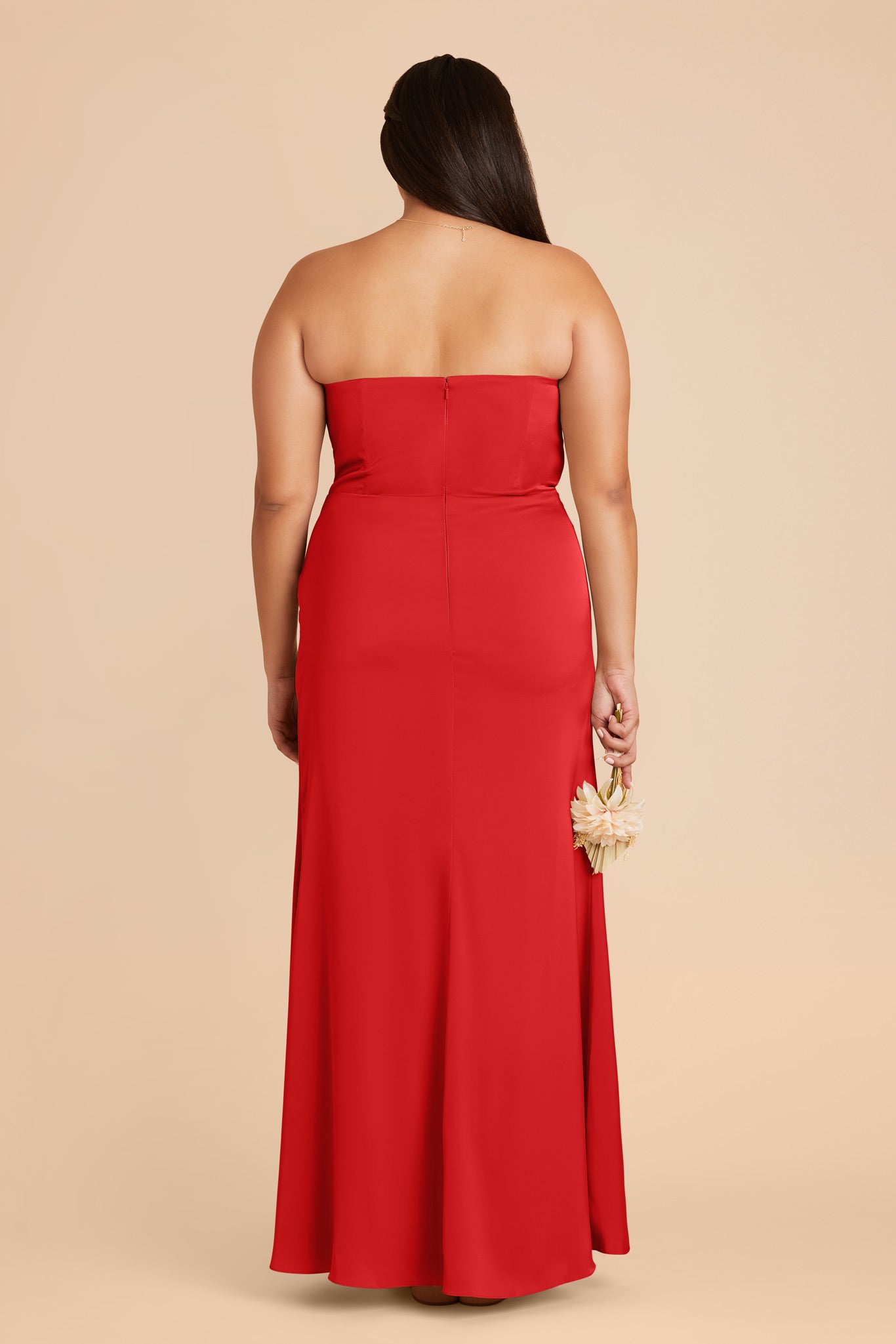 Ruby Red Anne Matte Satin Dress by Birdy Grey