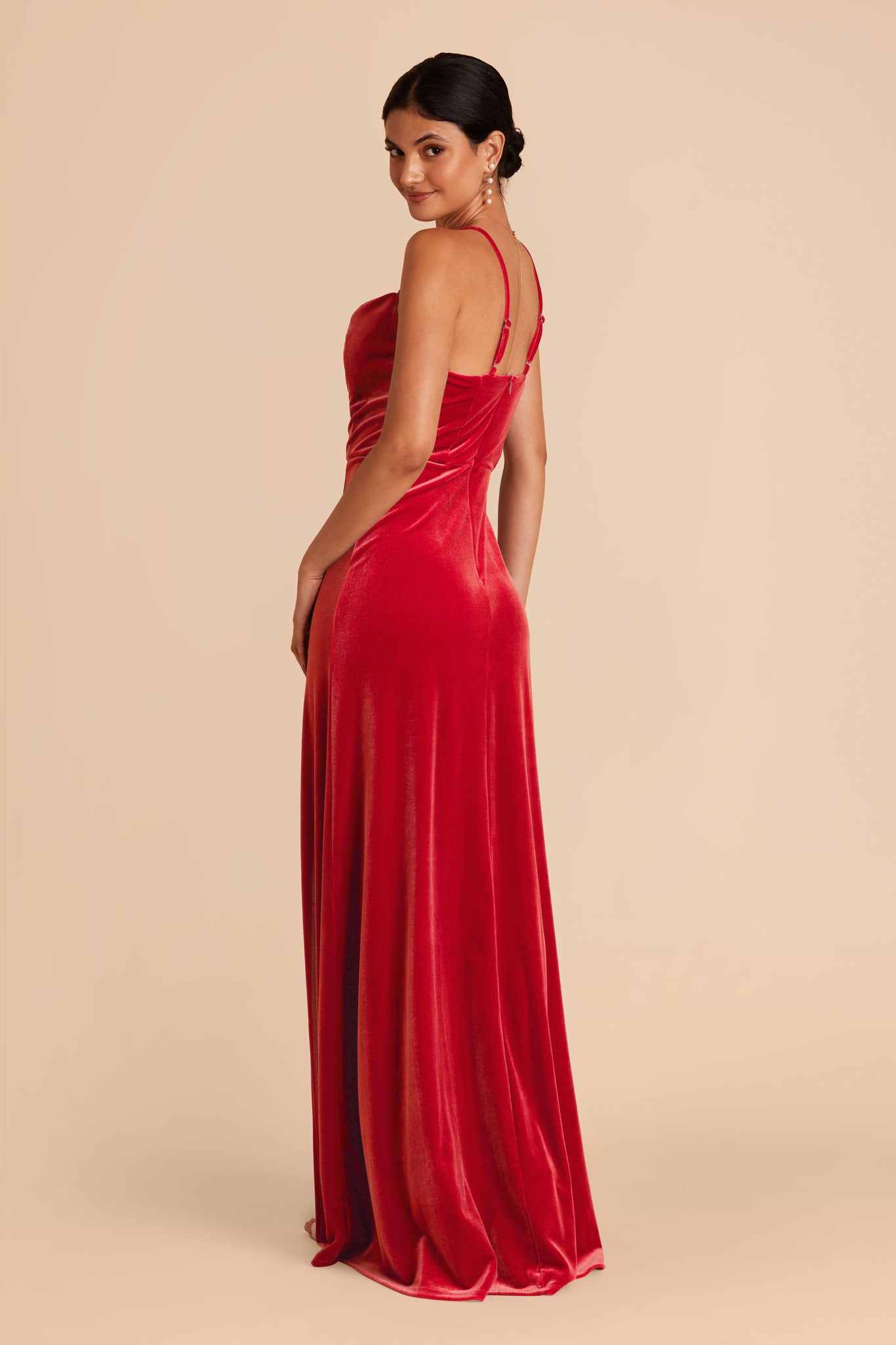 Ruby Red Ash Velvet Dress by Birdy Grey