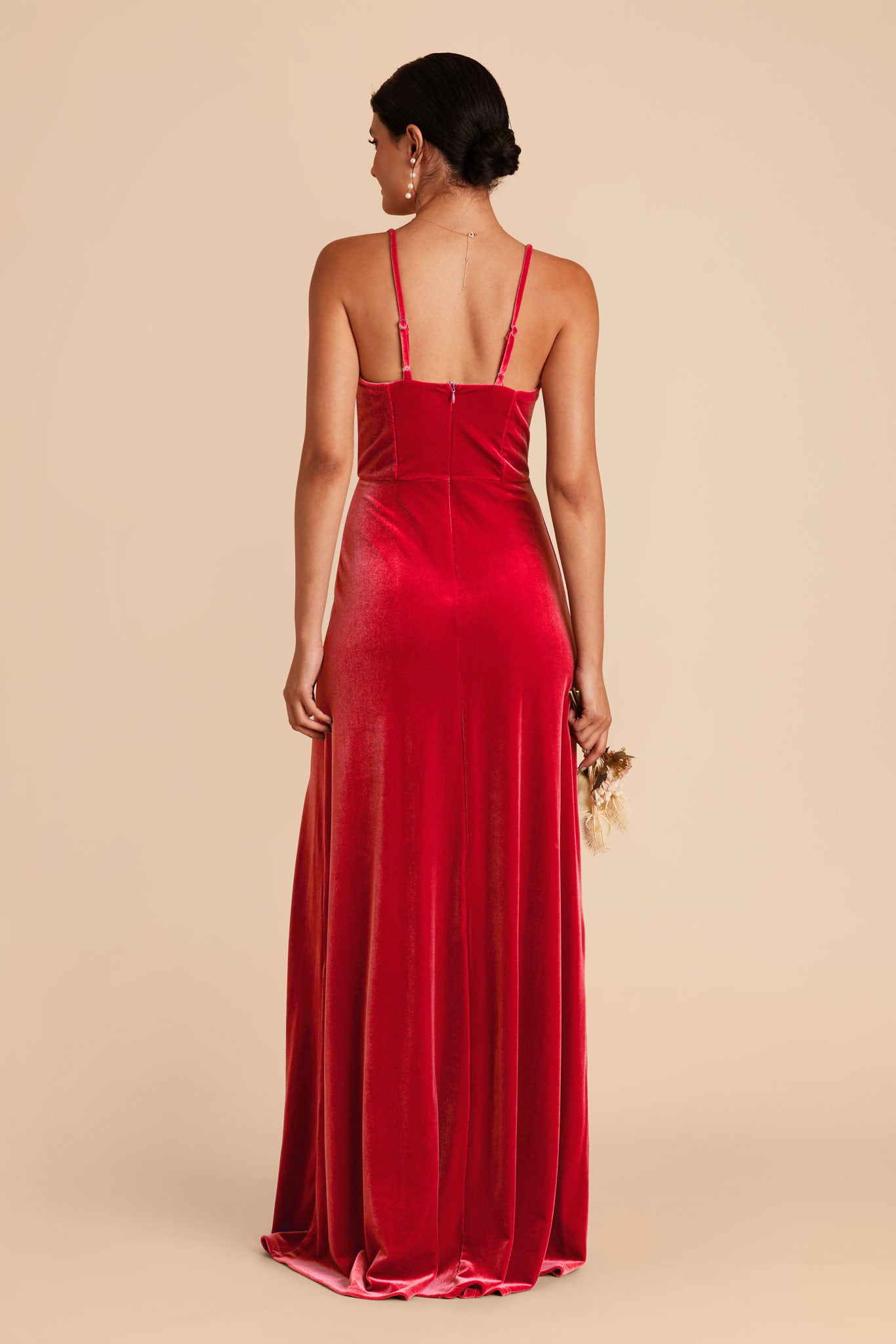 Ruby Red Ash Velvet Dress by Birdy Grey