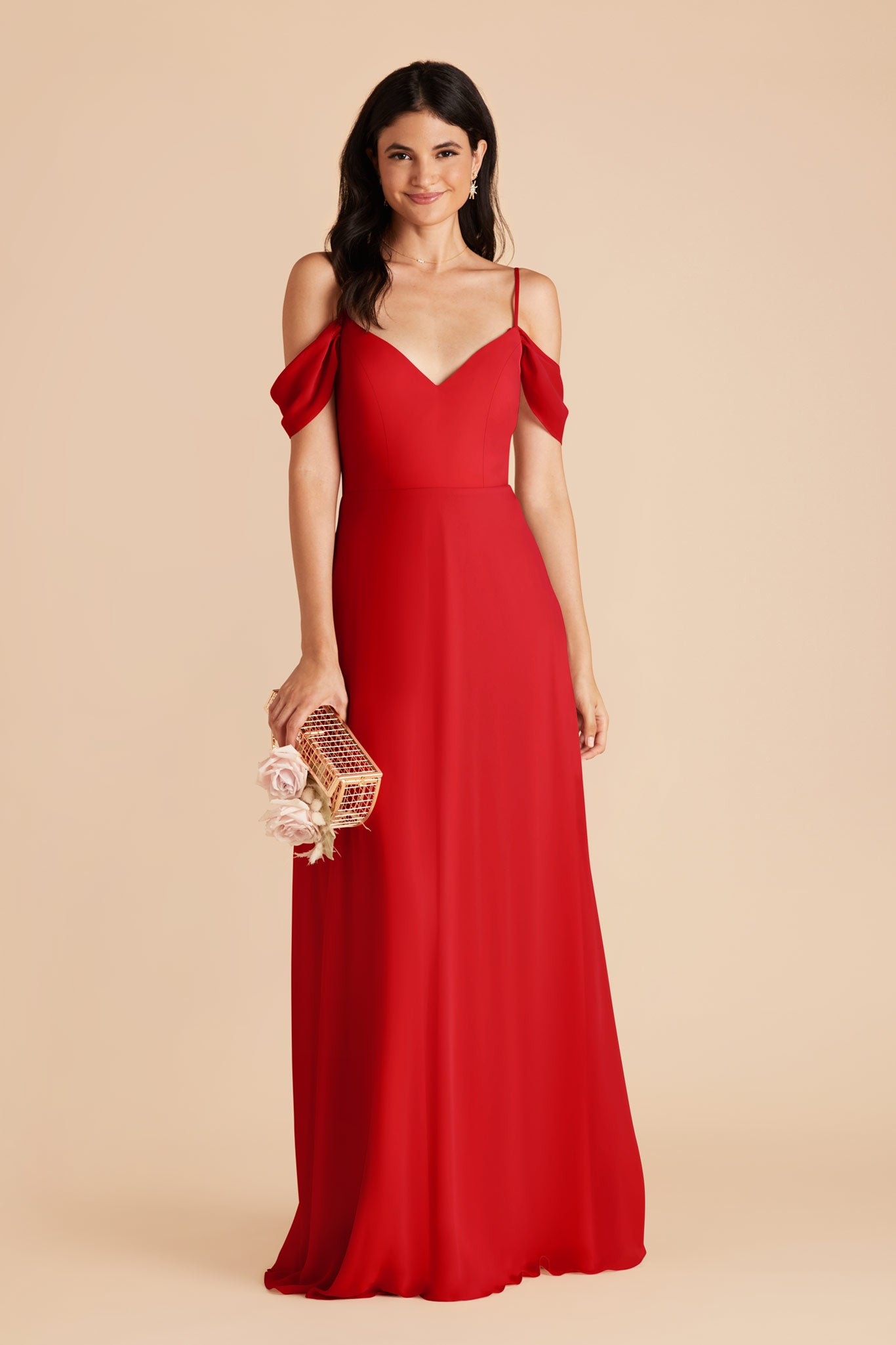 Ruby Red Devin No Slit Dress by Birdy Grey