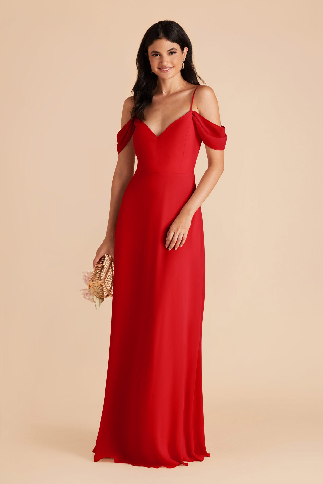 Ruby Red Devin No Slit Dress by Birdy Grey