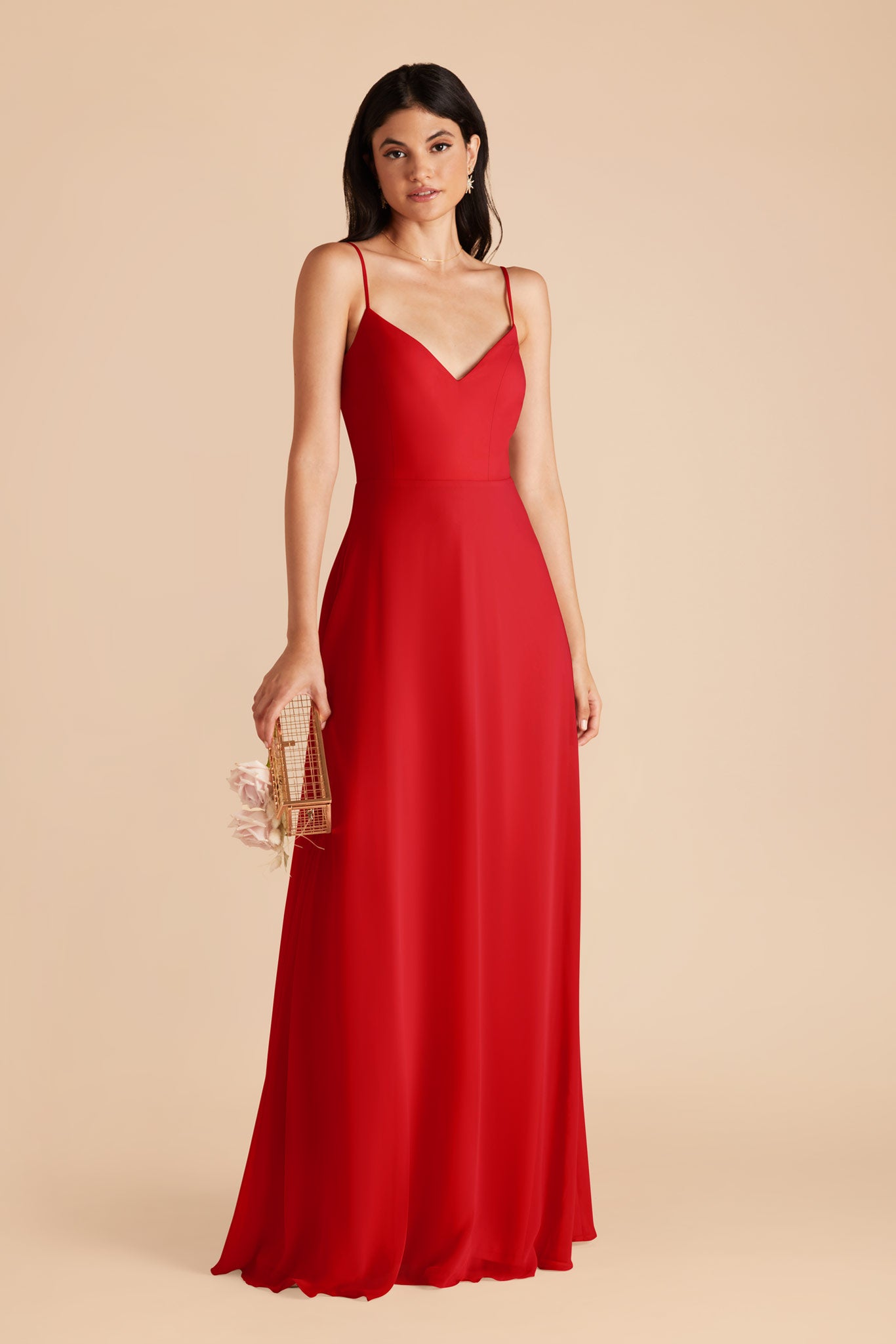 Ruby Red Devin No Slit Dress by Birdy Grey