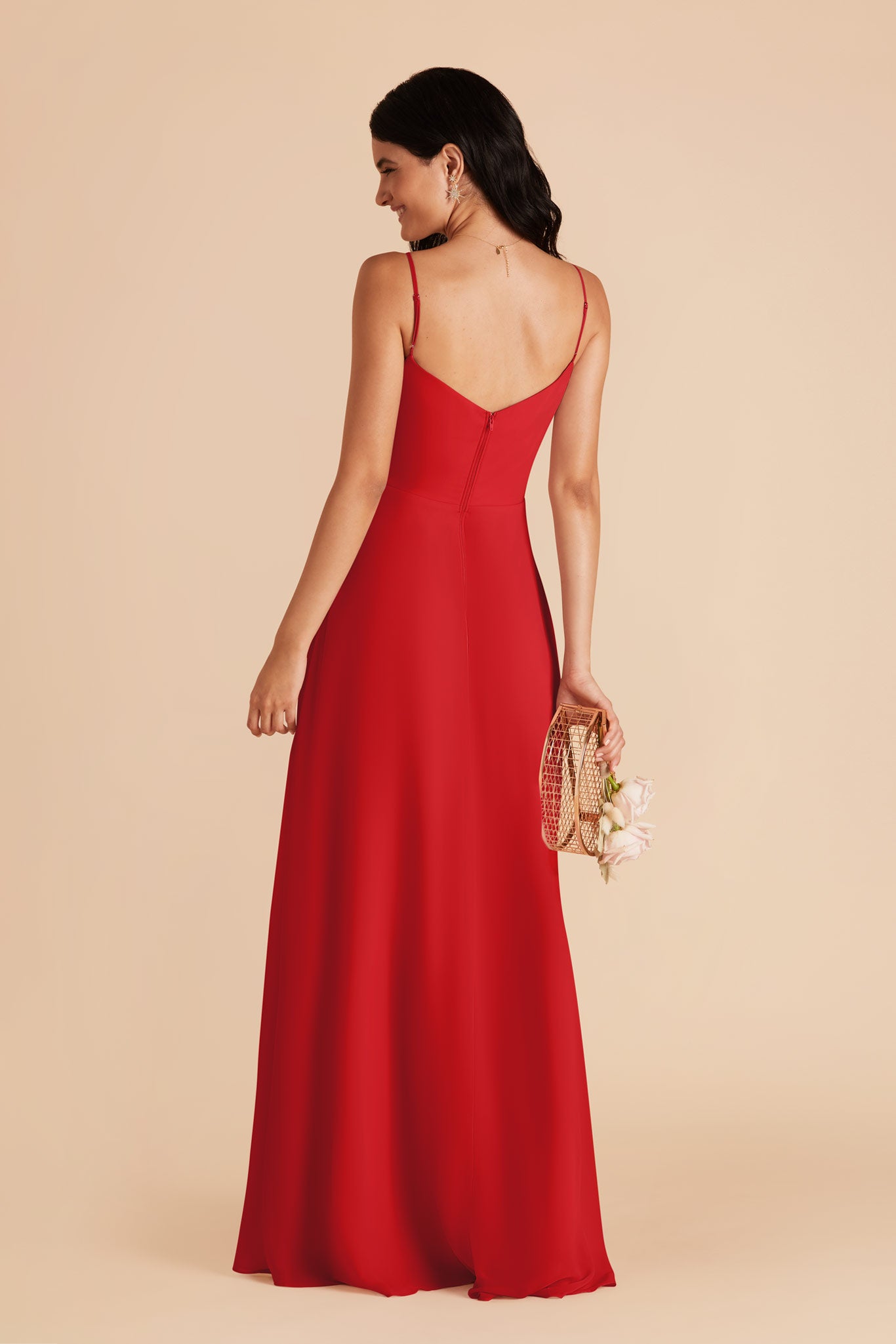 Ruby Red Devin No Slit Dress by Birdy Grey