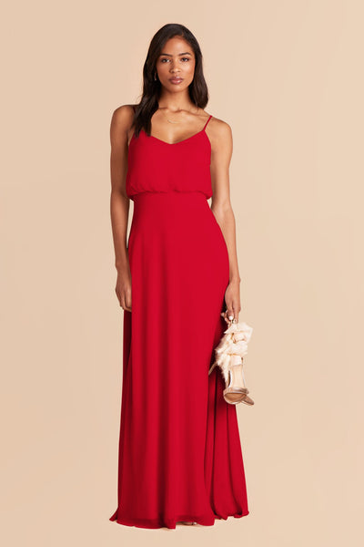 Ruby Red Gwennie Chiffon Dress by Birdy Grey