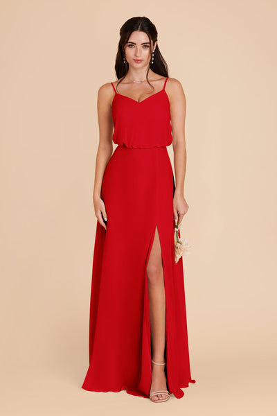 Ruby Red Gwennie Chiffon Dress by Birdy Grey