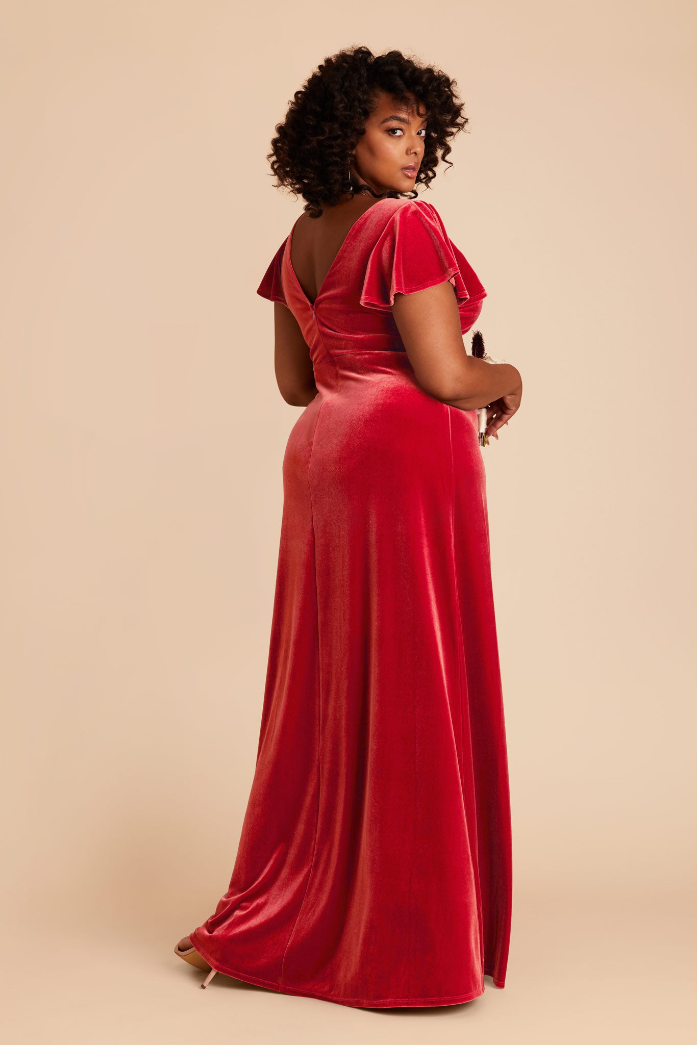 Ruby Red Hannah Velvet Dress by Birdy Grey