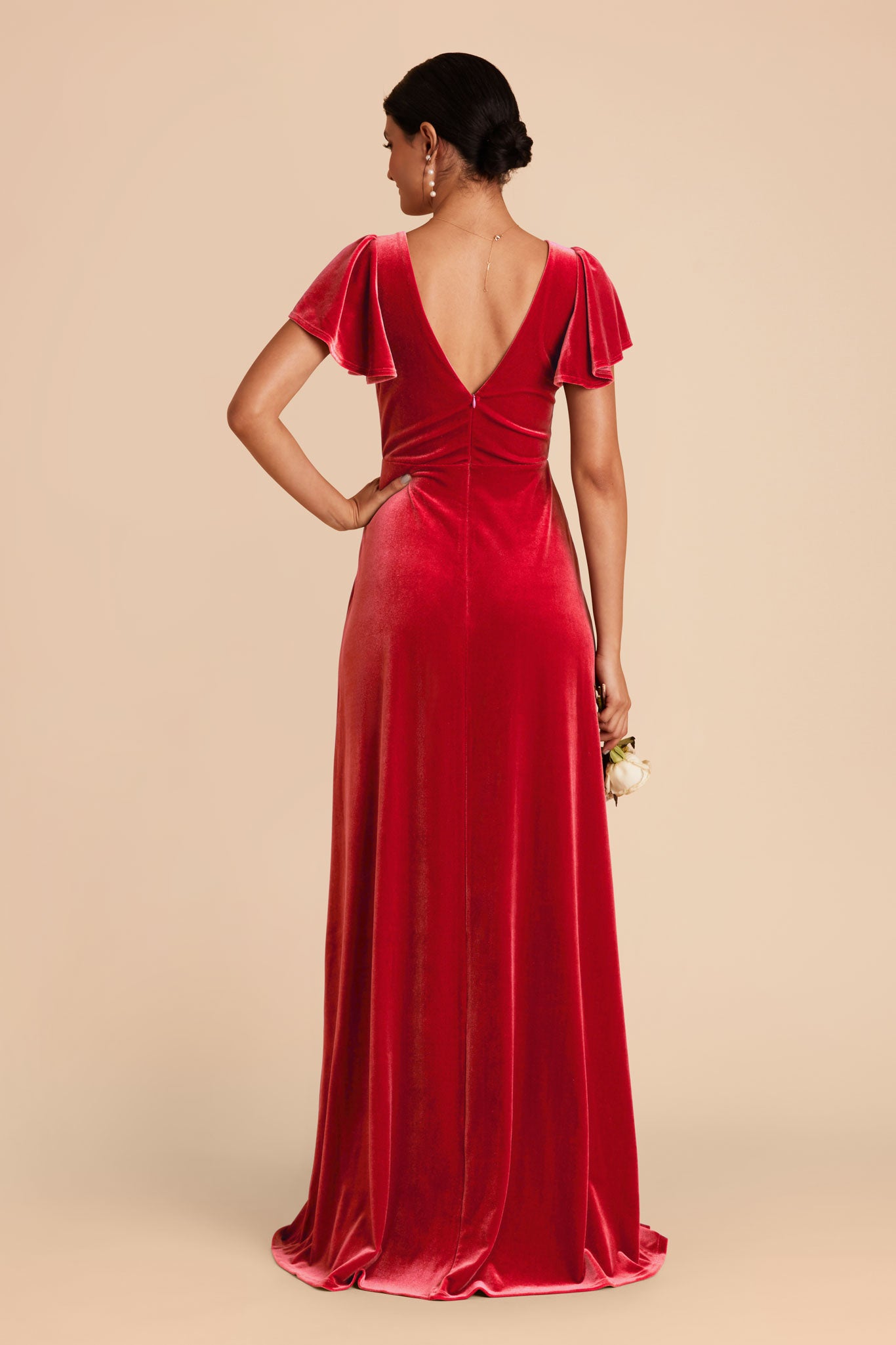 Ruby Red Hannah Velvet Dress by Birdy Grey