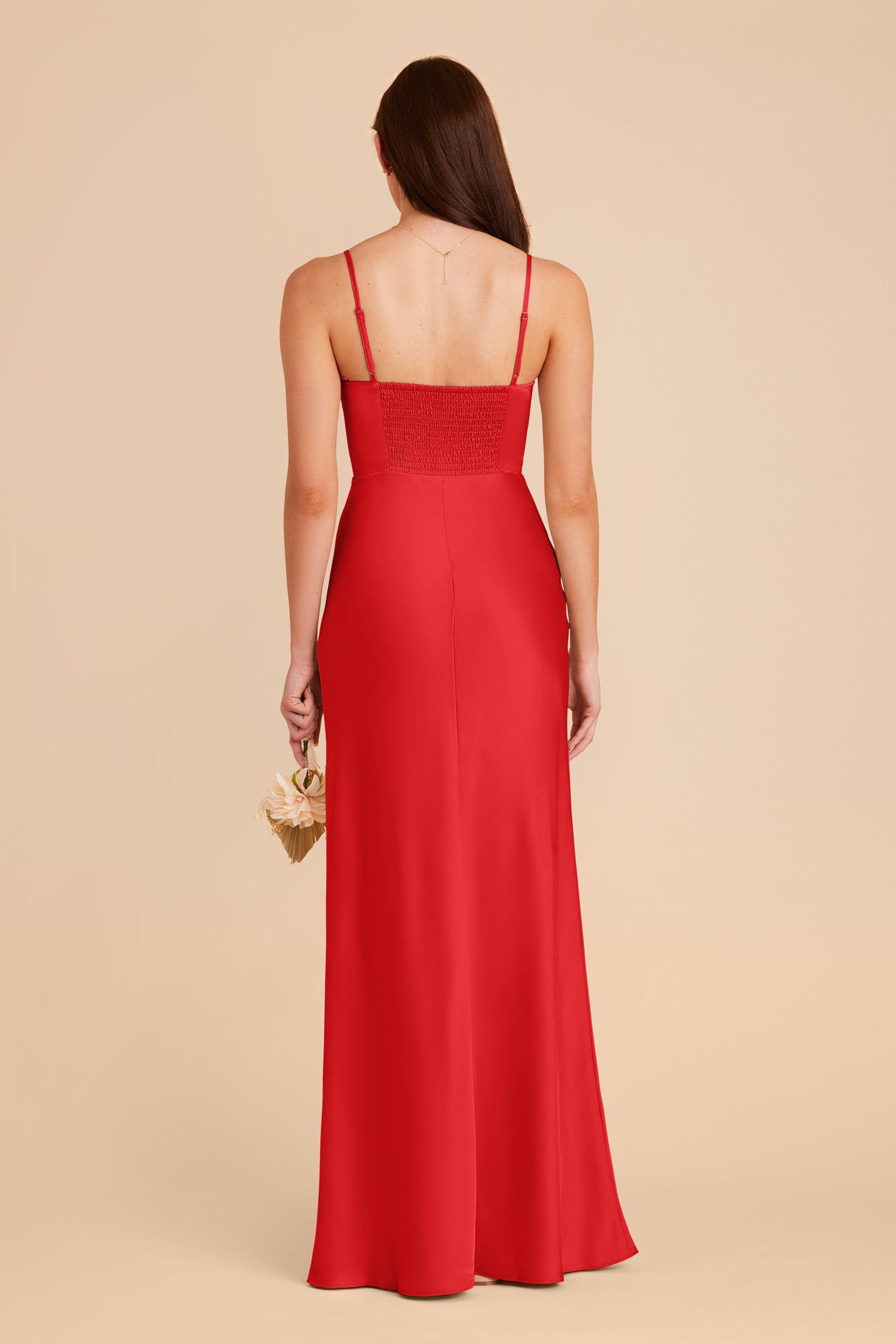 Ruby Red Jessica Matte Satin Dress by Birdy Grey