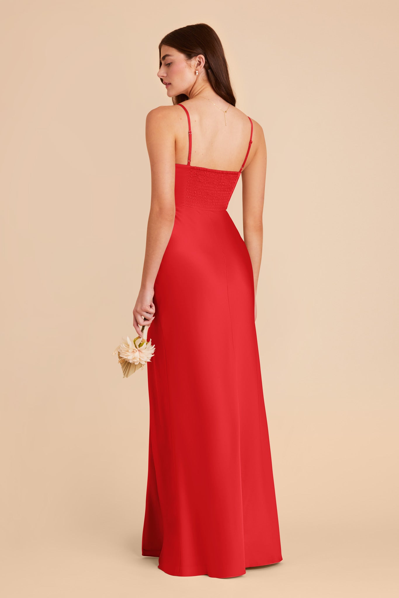 Ruby Red Jessica Matte Satin Dress by Birdy Grey