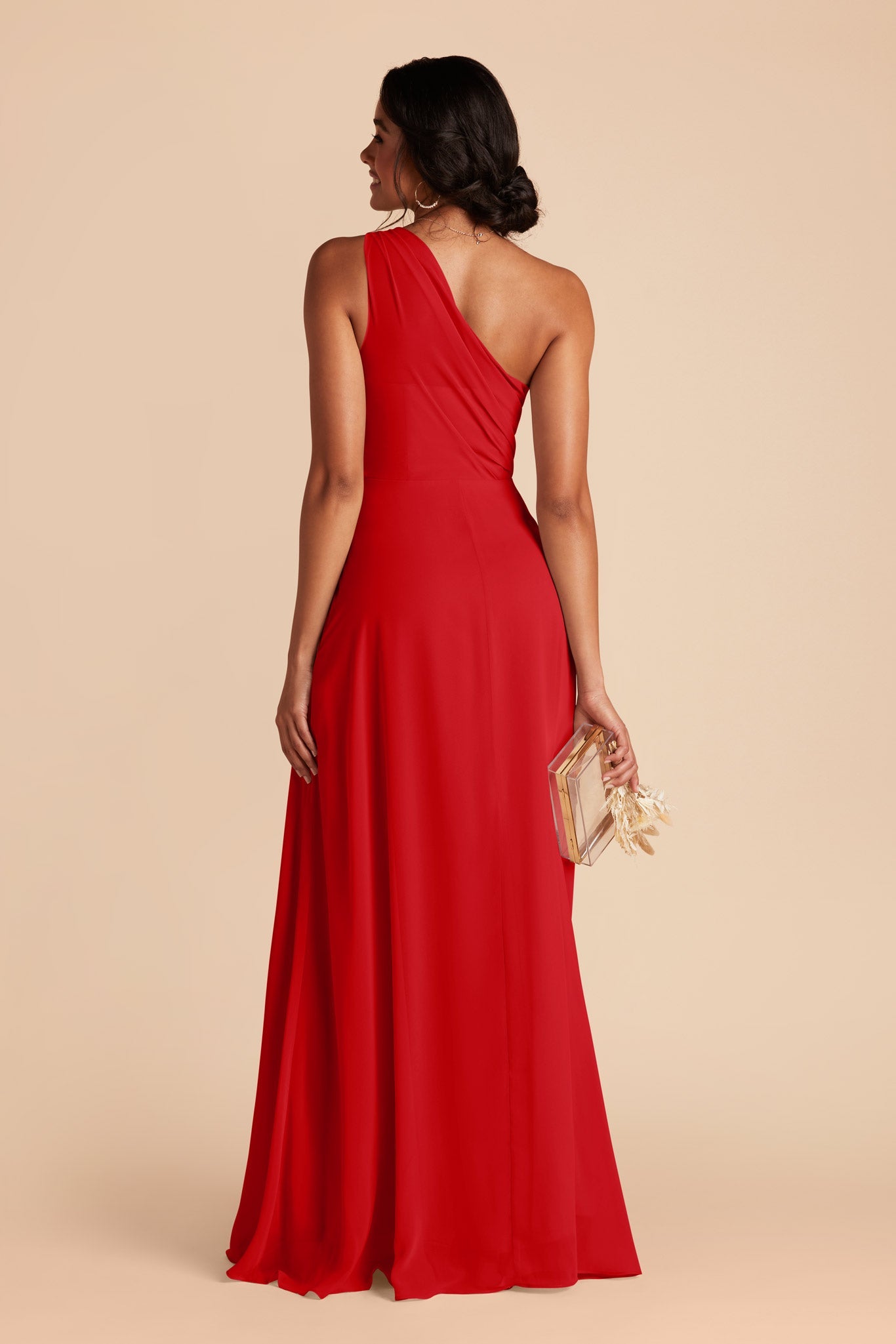 Ruby Red Kira Chiffon Dress by Birdy Grey