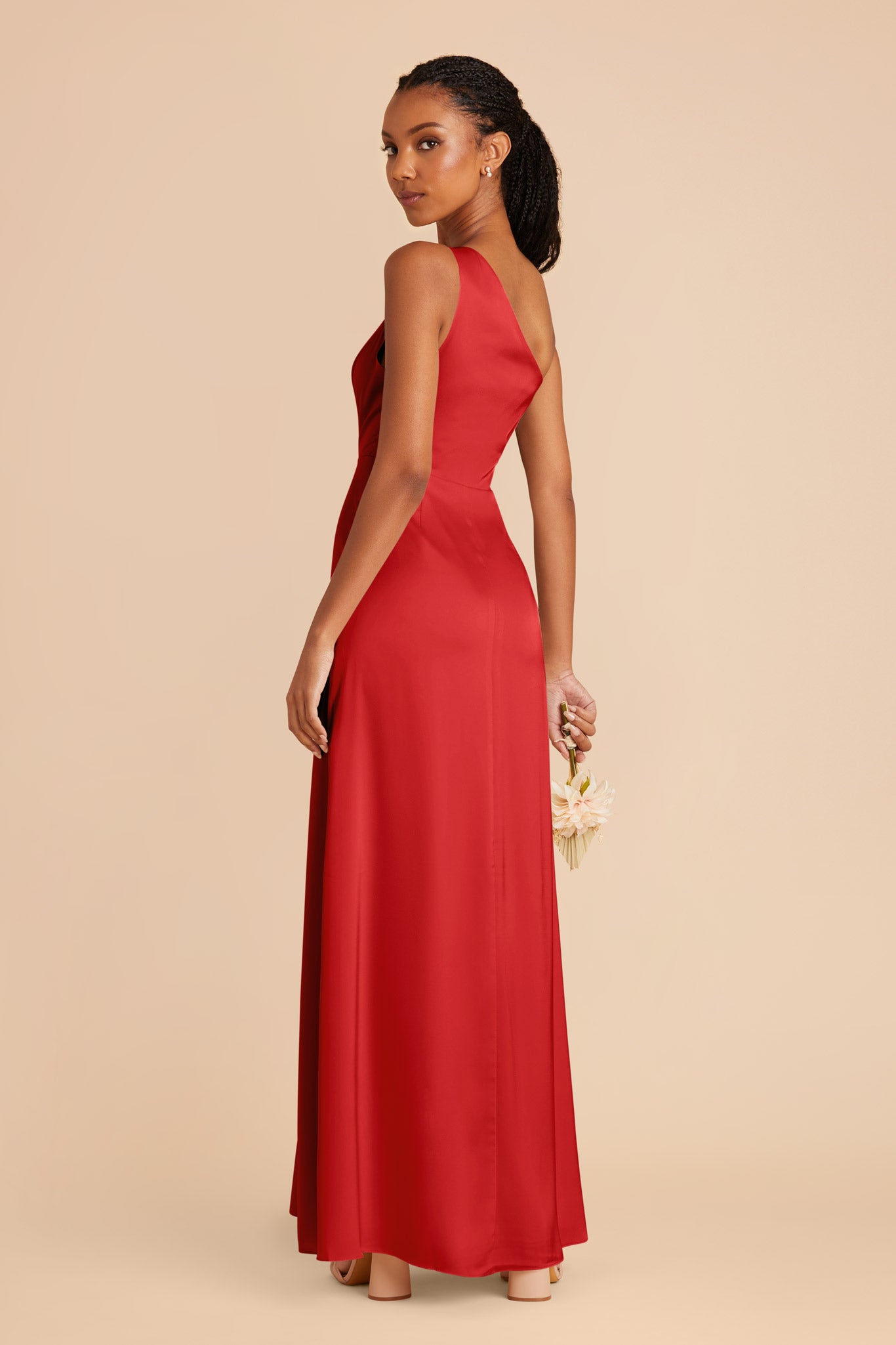 Ruby Red Kira Matte Satin Dress by Birdy Grey