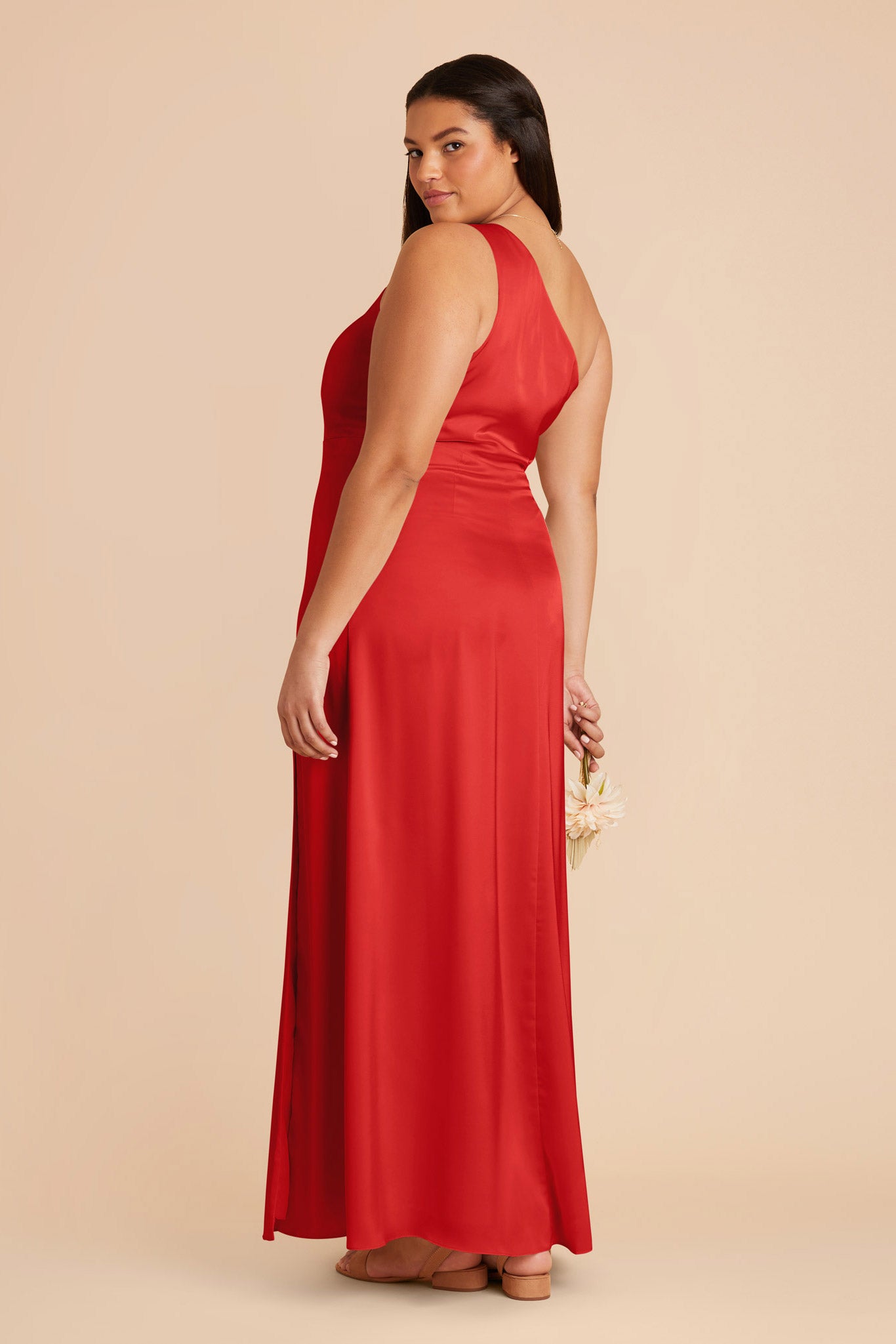 Ruby Red Kira Matte Satin Dress by Birdy Grey