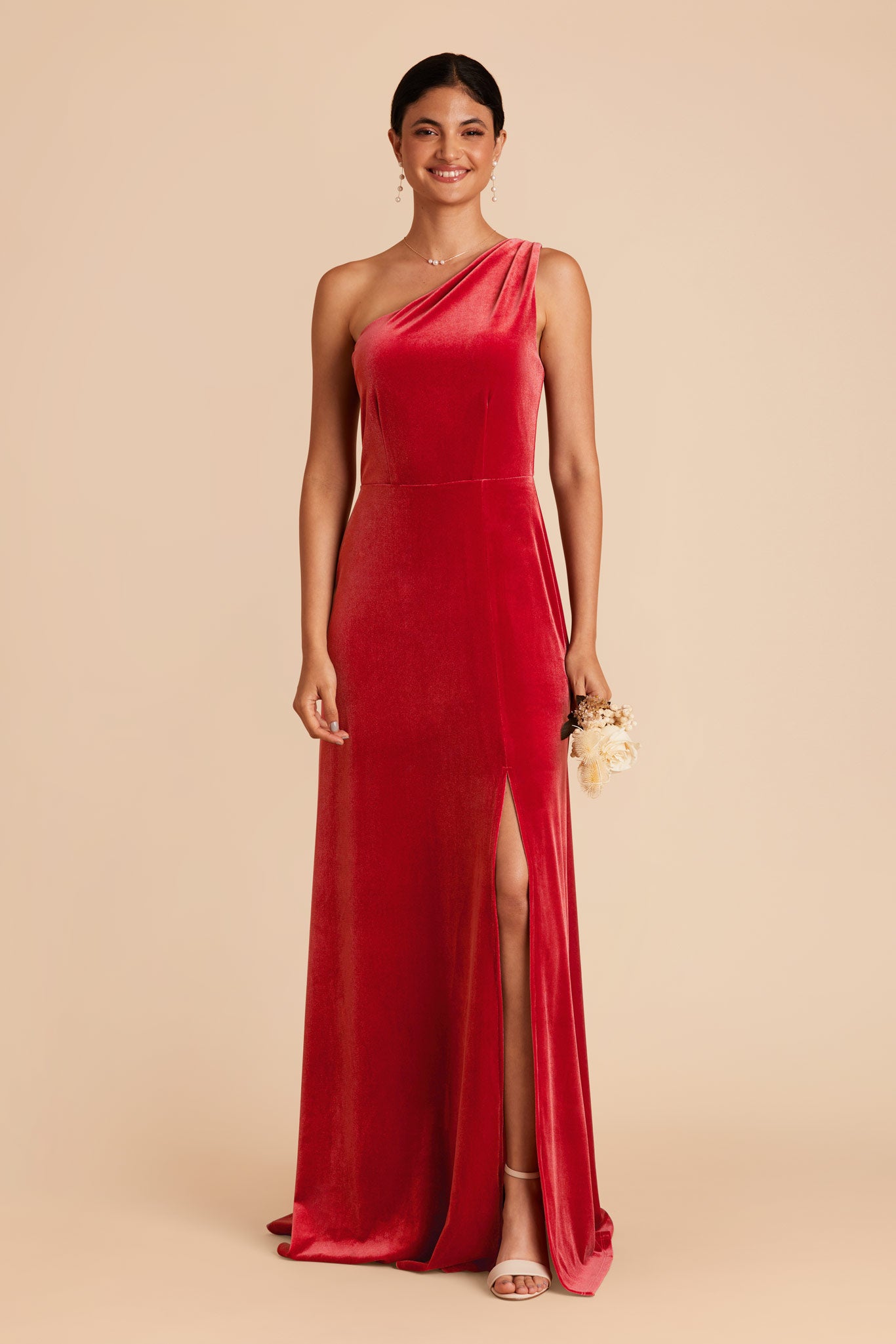 Ruby Red Kira Velvet Dress by Birdy Grey