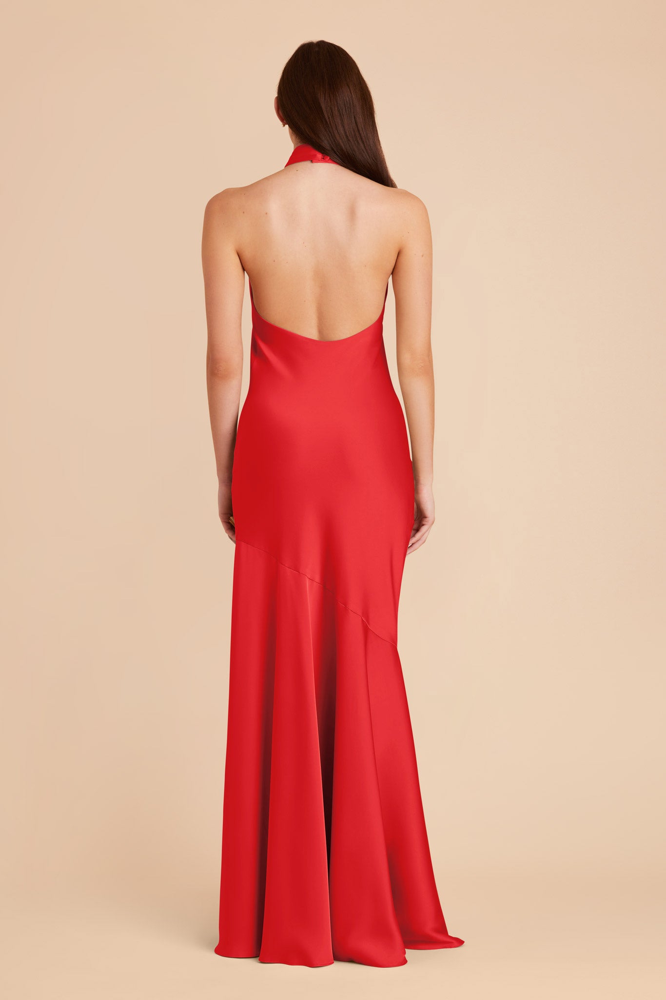 Ruby Red Stephanie Matte Satin Dress by Birdy Grey